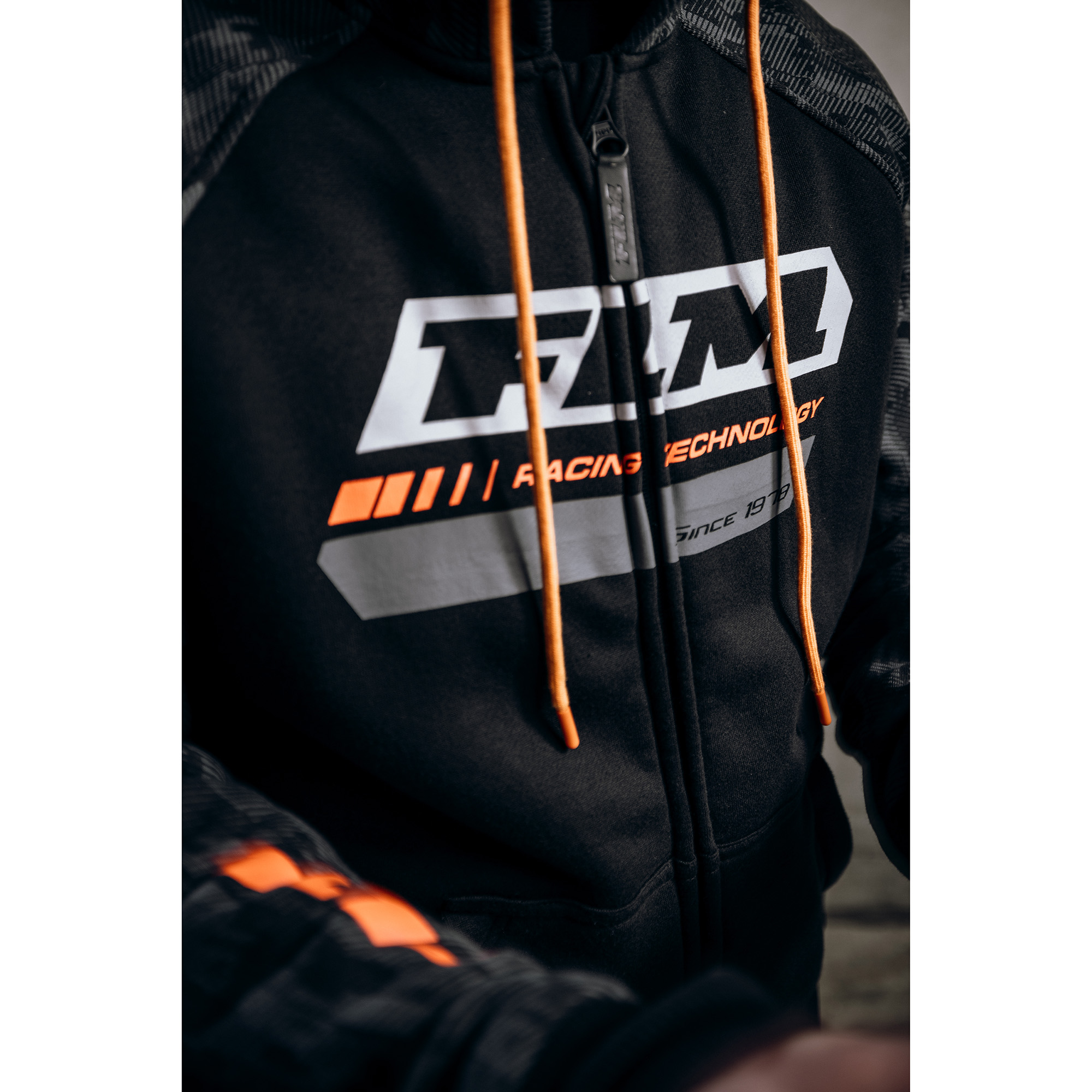 FLM-Drift Sport Hoodie mit Protektoren schwarz/orange-2016641999013