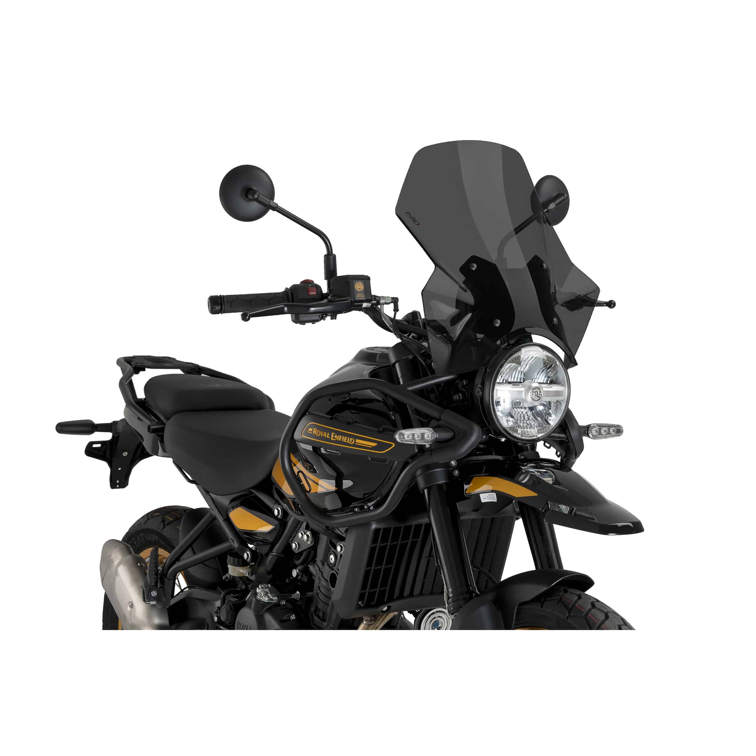 Puig adjustable touring windscreen heavily tinted for Hima