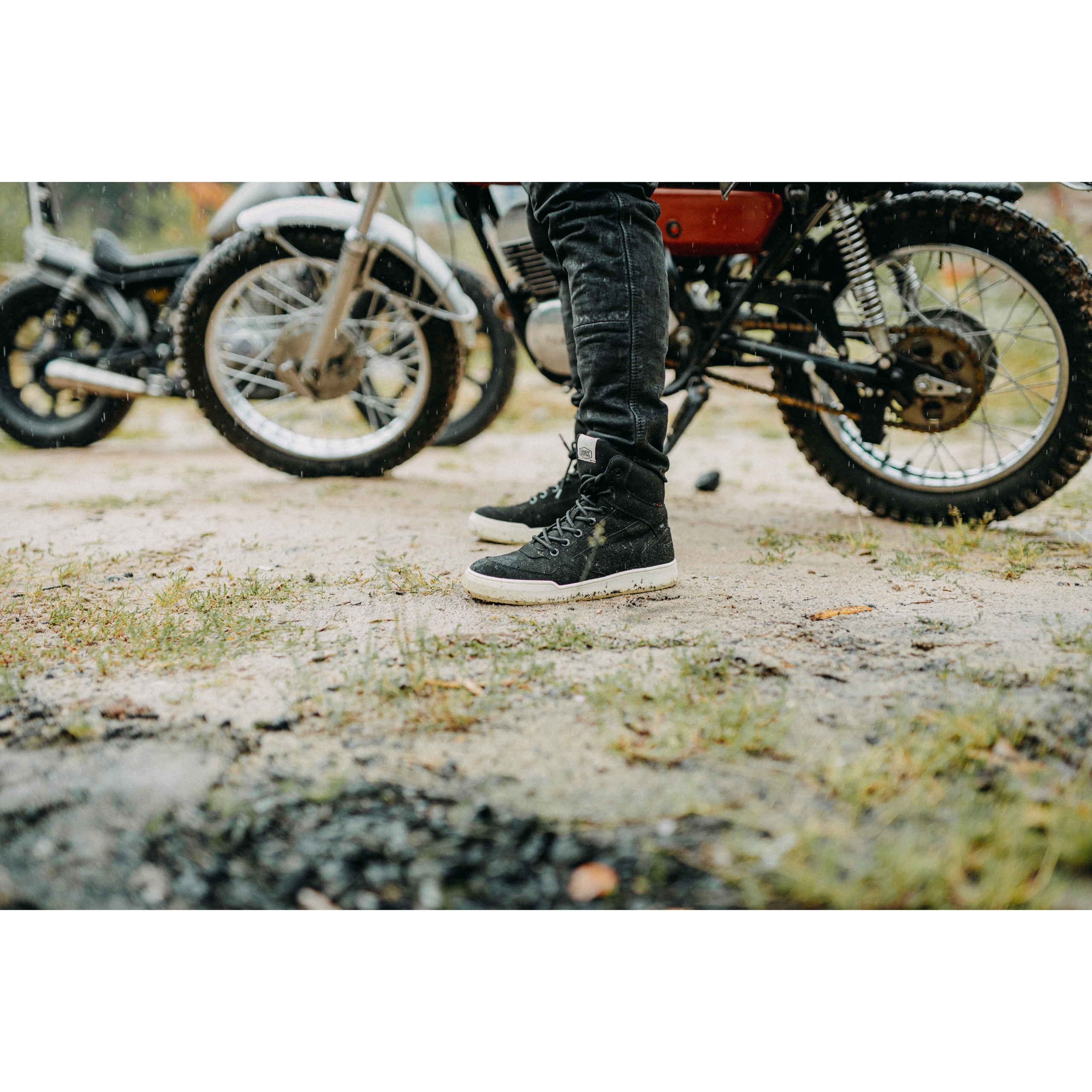 Spirit Motors-Billy Winker Motorradschnürstiefel kurz schwarz 44-3006661999001744