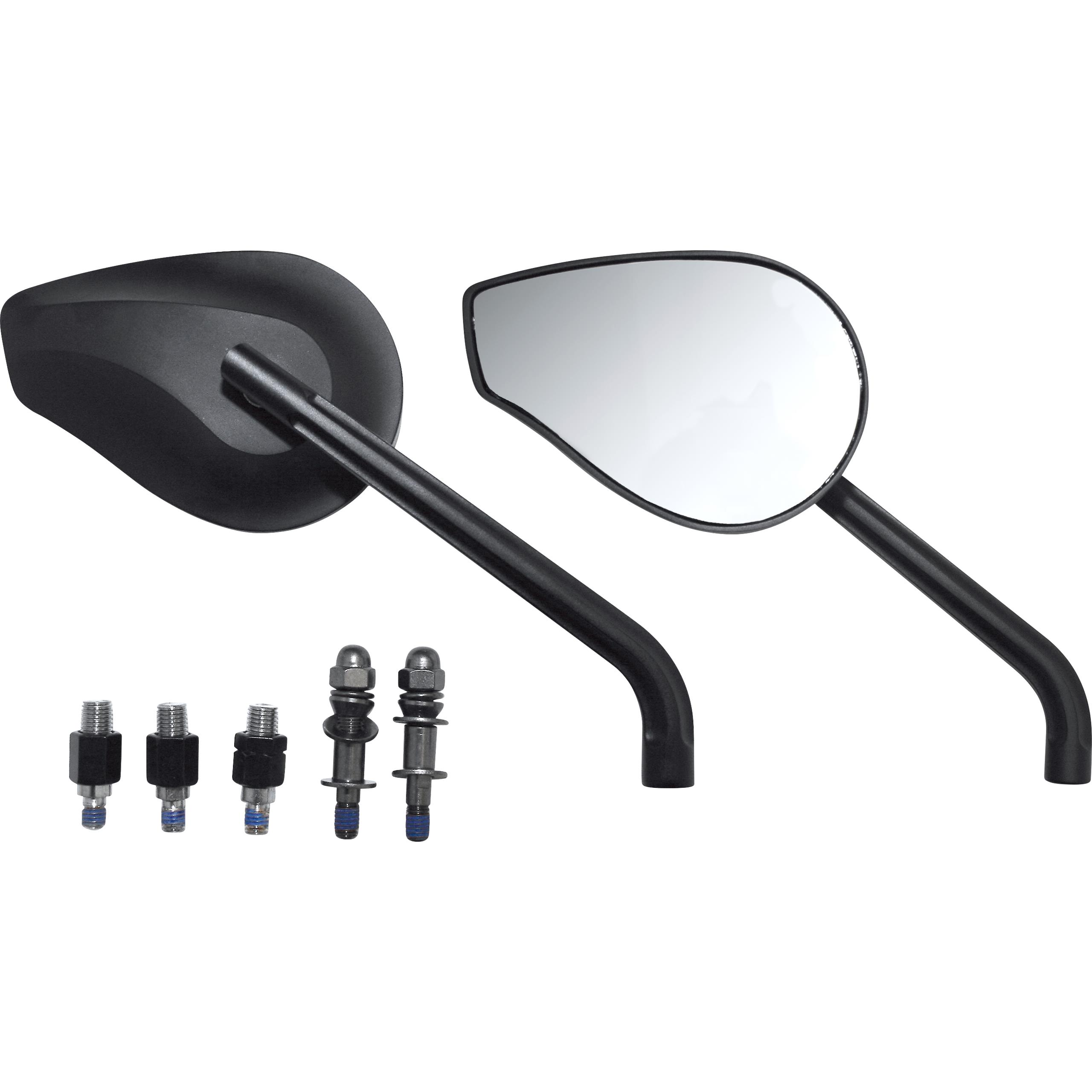Highsider-Lenkerspiegelpaar M10+Harley Phoenix 1 Alu schwarz-5706381113004681