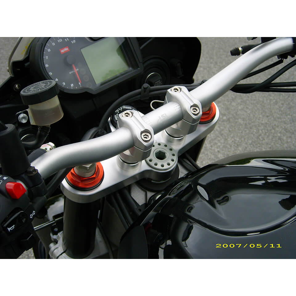 LSL Lenkerklemmböcke Ø28,6mm universal silber 70mm - Motorradteile & Ersatzteile - Lenker, Griffe & Hebel