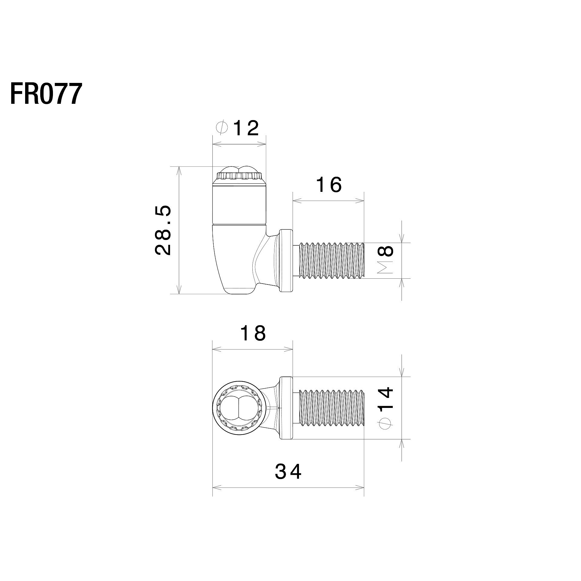 Rizoma-LED Blinker/Rücklichtpaar Light Unit S Ø12mm mit M8 Halter-0000649029000001