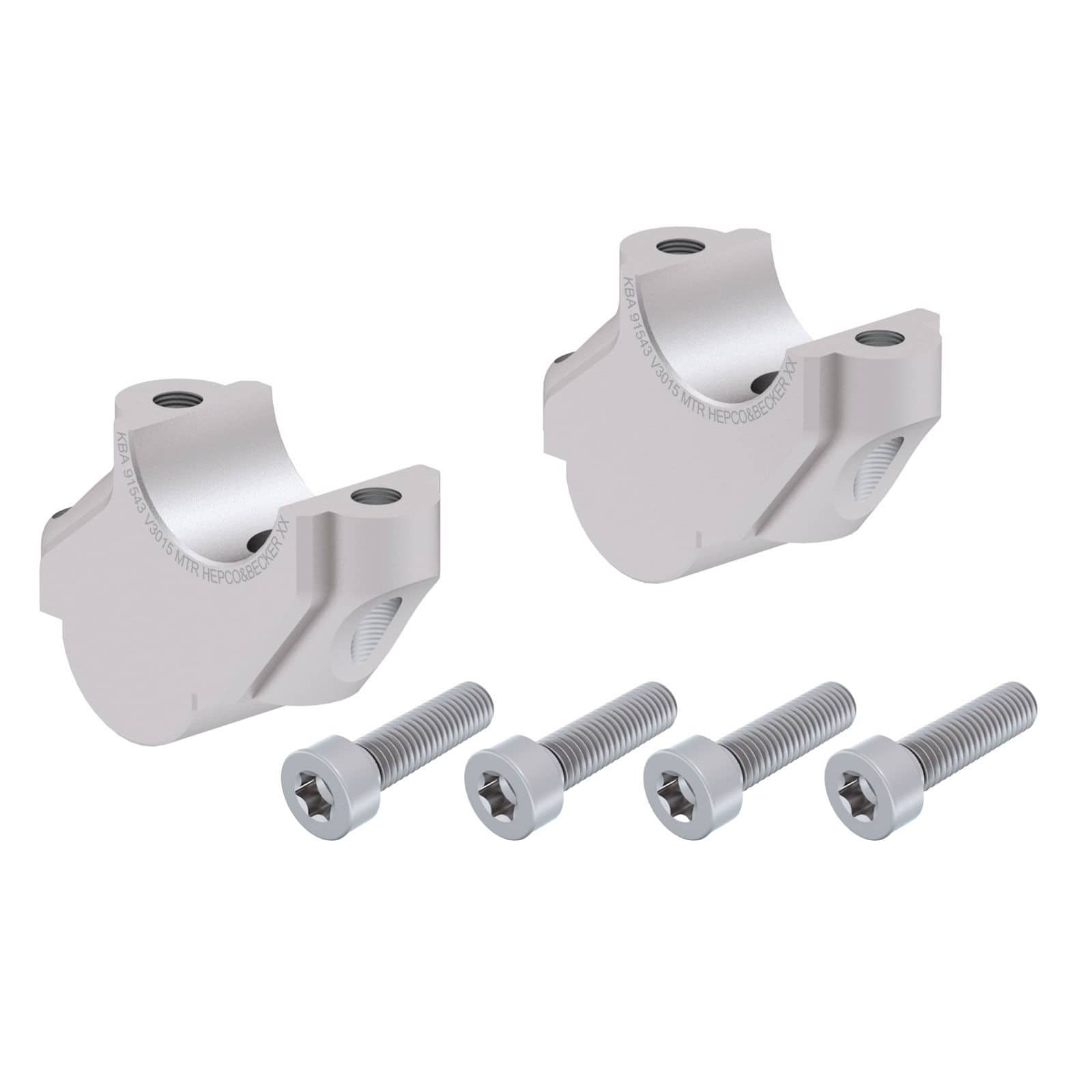 Hepco & Becker Lenkerverlegung 30/15mm silber für BMW F 800 GT 2013-2019 - Motorradteile & Ersatzteile - Lenker, Griffe & Hebel