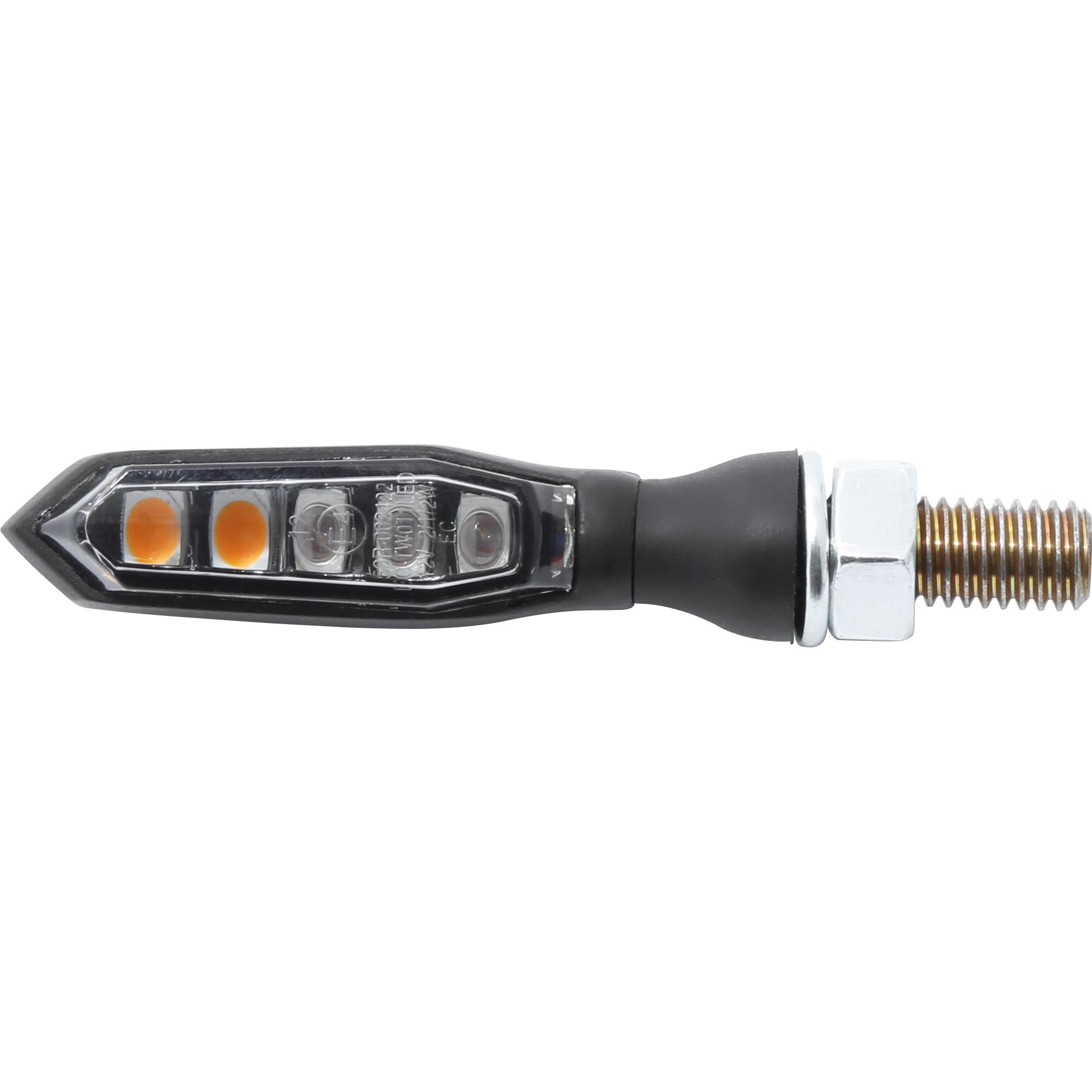 Highsider-LED Metall Rücklicht/Blinkerpaar Sonic-X1 M8 getöntes Glas-5705601029001210