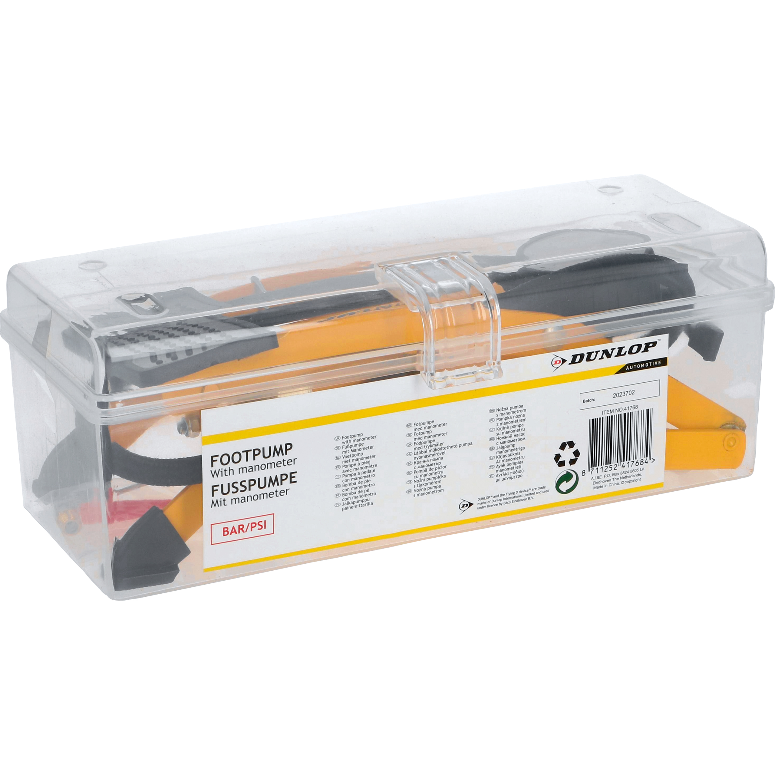 Dunlop-Fußpumpe mit Manometer-5744401232000041