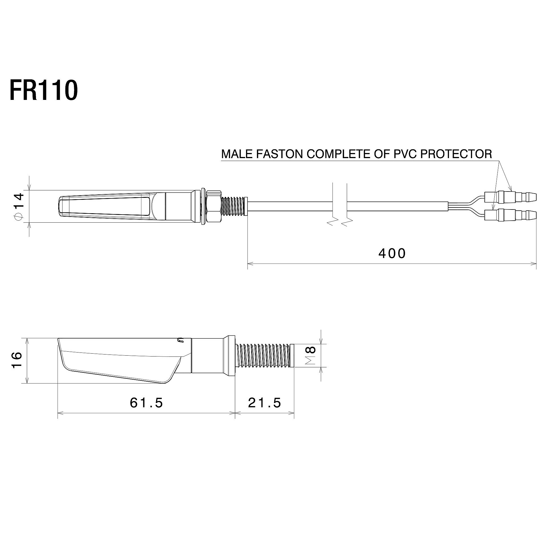 Rizoma-LED Blinker Corsa Alu M8-5728541020000001