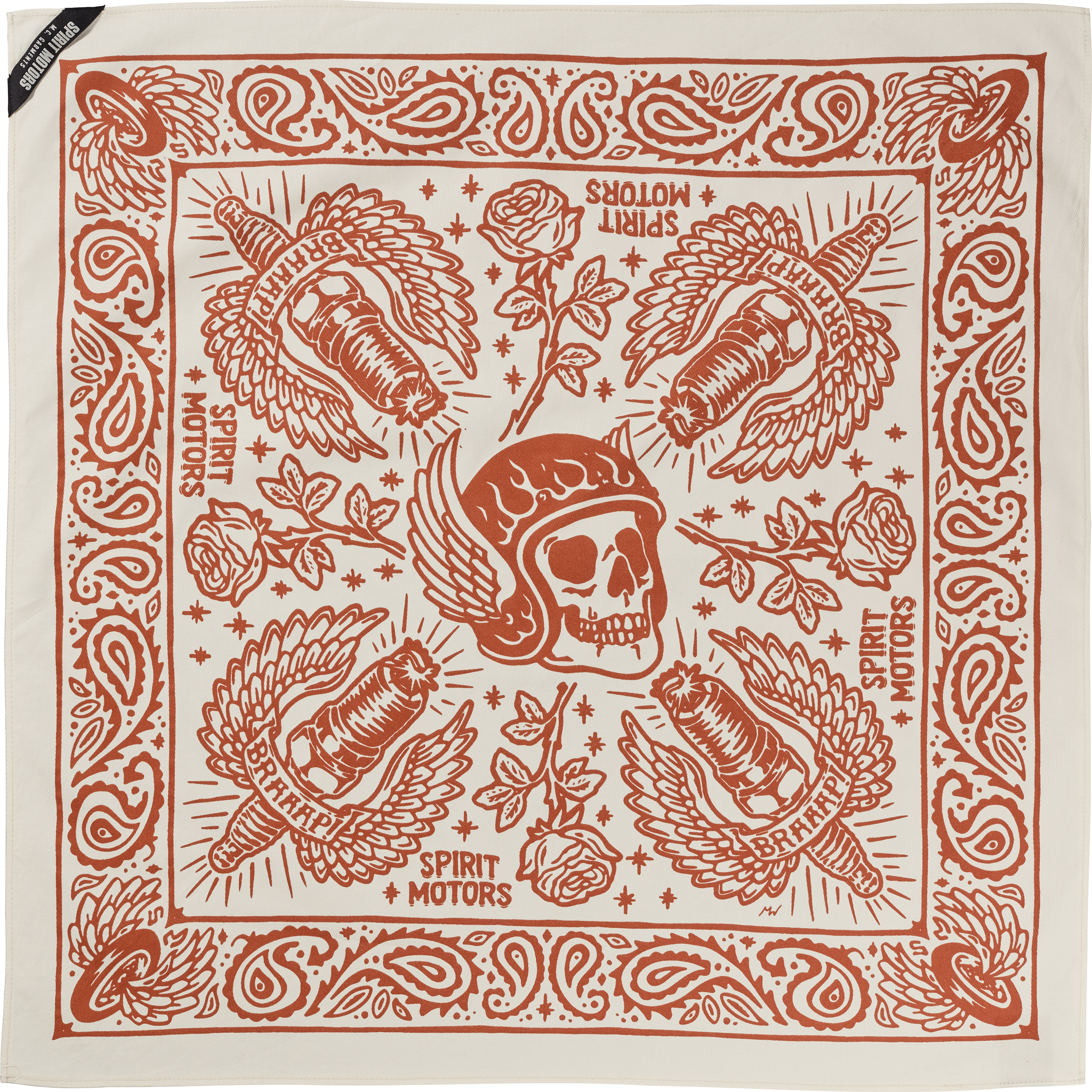 Spirit Motors Awesome Avery Bandana rot - Aktionen - Einmotten-Weiterfahren