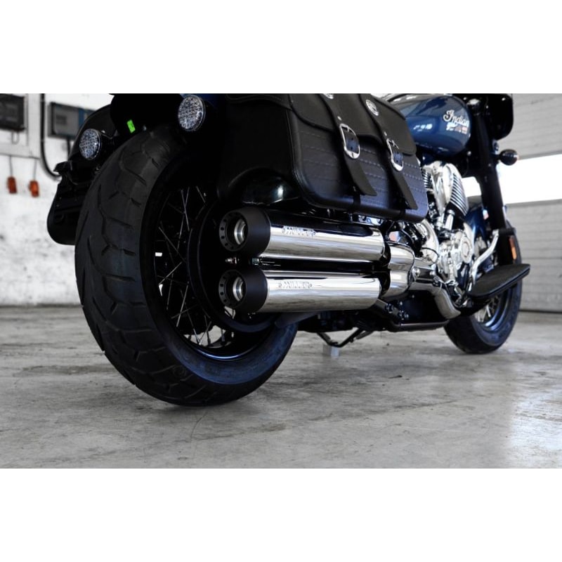 Miller Exhaust Auspuff Tapered Paar poliert/schwarz für Super Chief 2025- - Motorradteile & Ersatzteile - Auspuff