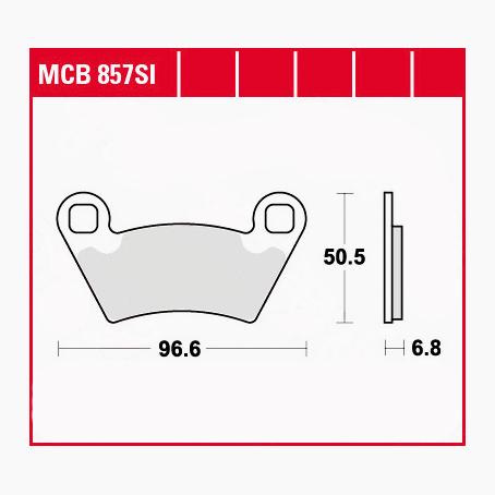 TRW Lucas Bremsbeläge Sintermetall Offroad MCB857SI 96,6x50,5x6,8mm - Motorradteile & Ersatzteile - Bremsen