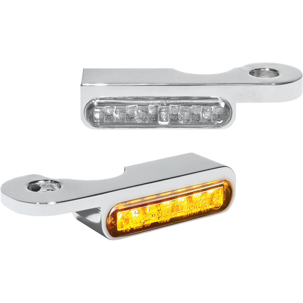 HeinzBikes LED Alu Blinkerpaar vorne chrom für Harley Touring 2021- - Motorradteile & Ersatzteile - Beleuchtung