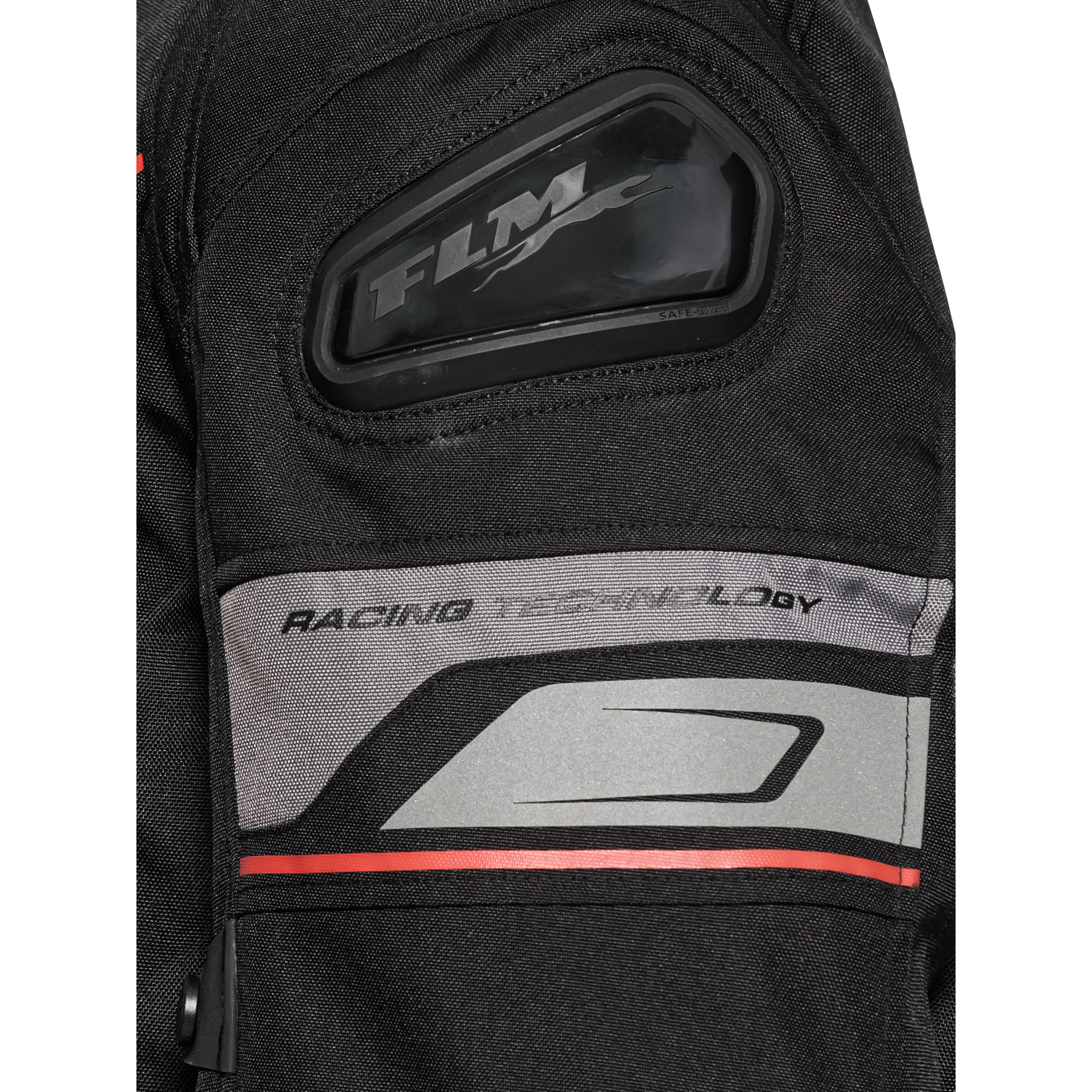 FLM-Octane Textiljacke schwarz/leuchtrot M-2016611999002009