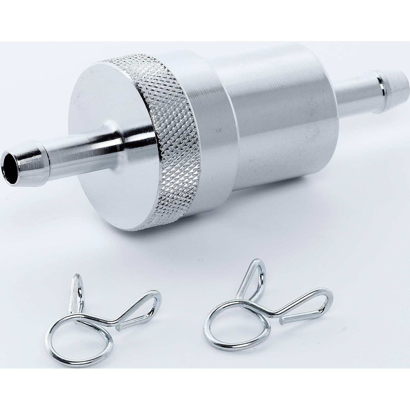 Hashiru Benzinfilter Metall chrom für 6mm 28x38mm - Motorradteile & Ersatzteile - Filter & Schläuche