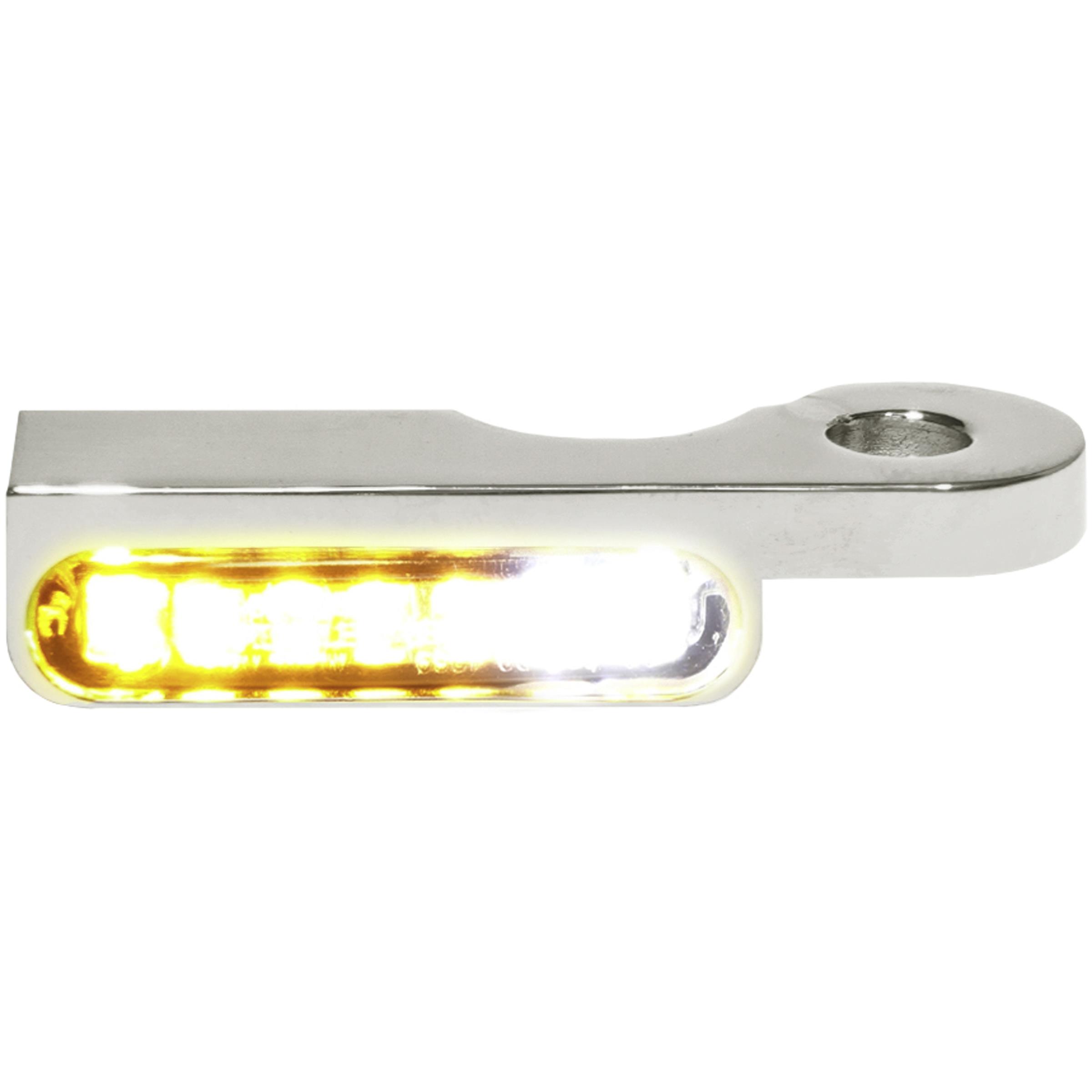 HeinzBikes LED Alu Blinker/Positionspaar für Harley Dyna 1996- chrom - Motorradteile & Ersatzteile - Beleuchtung