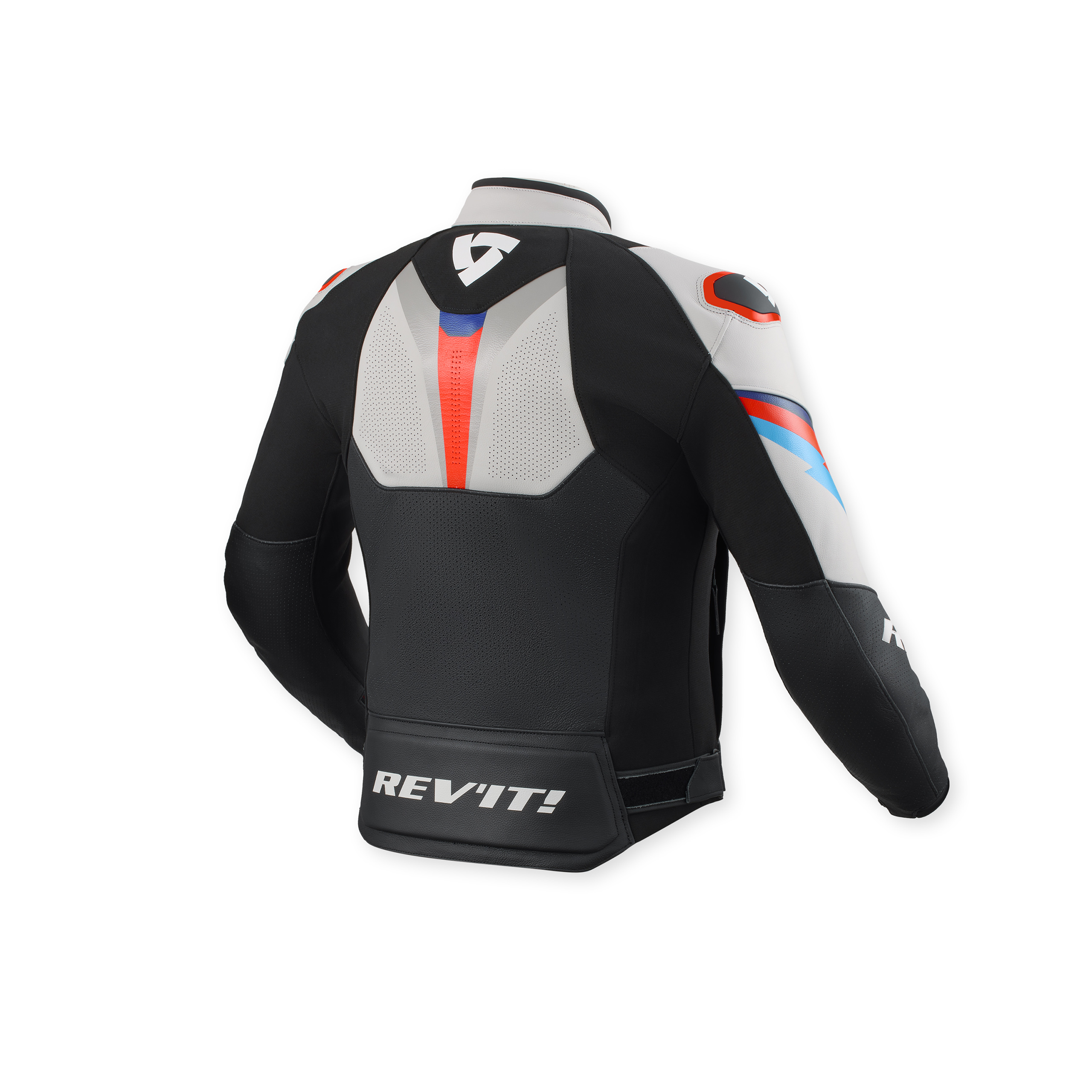 REV'IT!-Quantum 3 Lederjacke schwarz/hellgrau 50-0000781999081306
