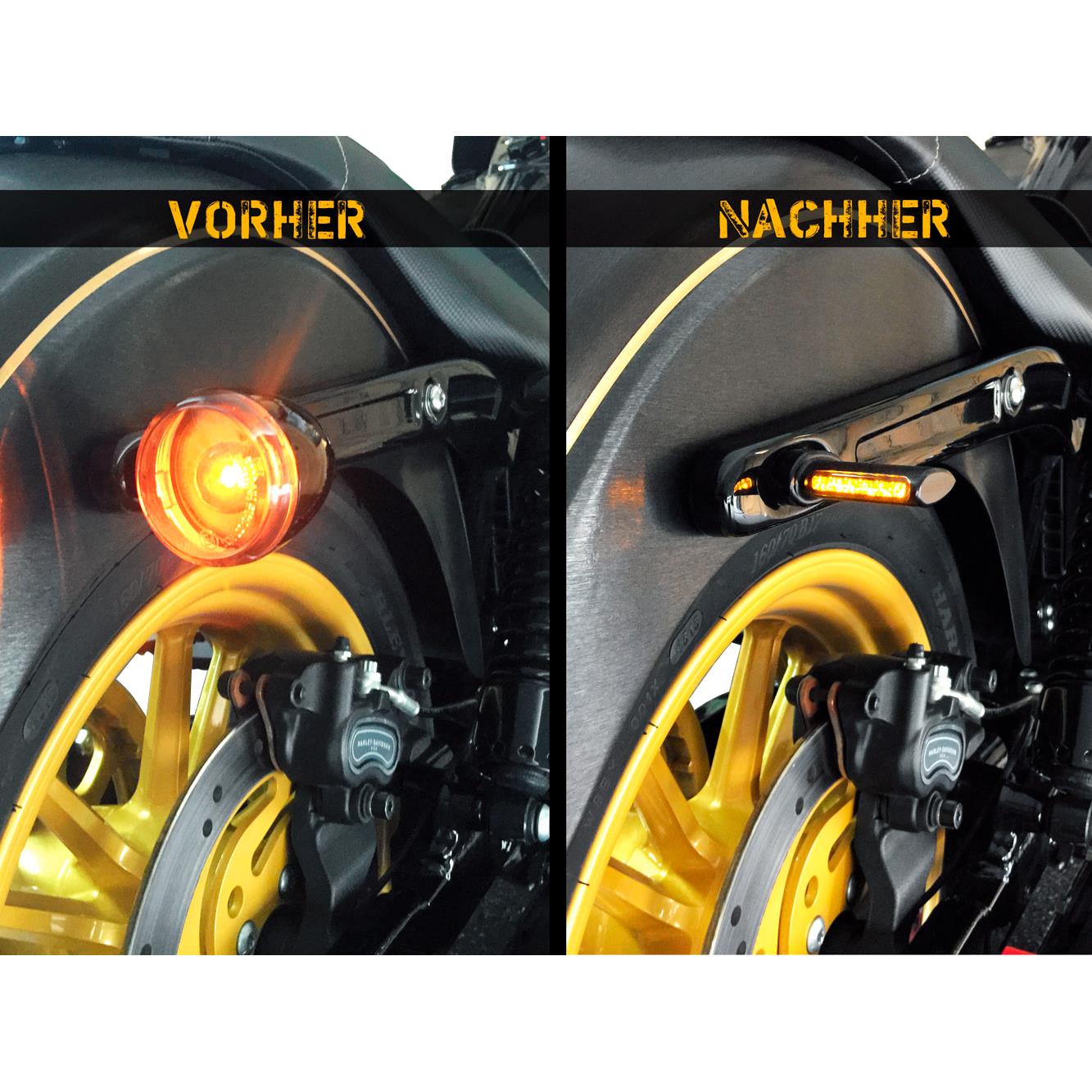 HeinzBikes-LED Alu Blinkerpaar Winglets für Harley hinten-5709201020000000