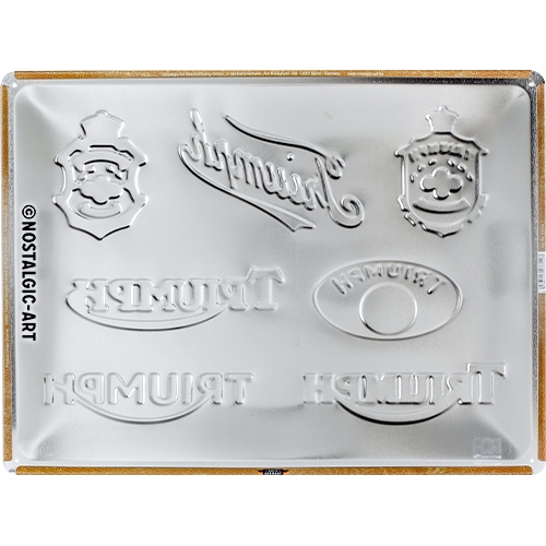Nostalgic-Art-Blechschild 30 x 40 cm Triumph - Logo Evolution-5743071207000206
