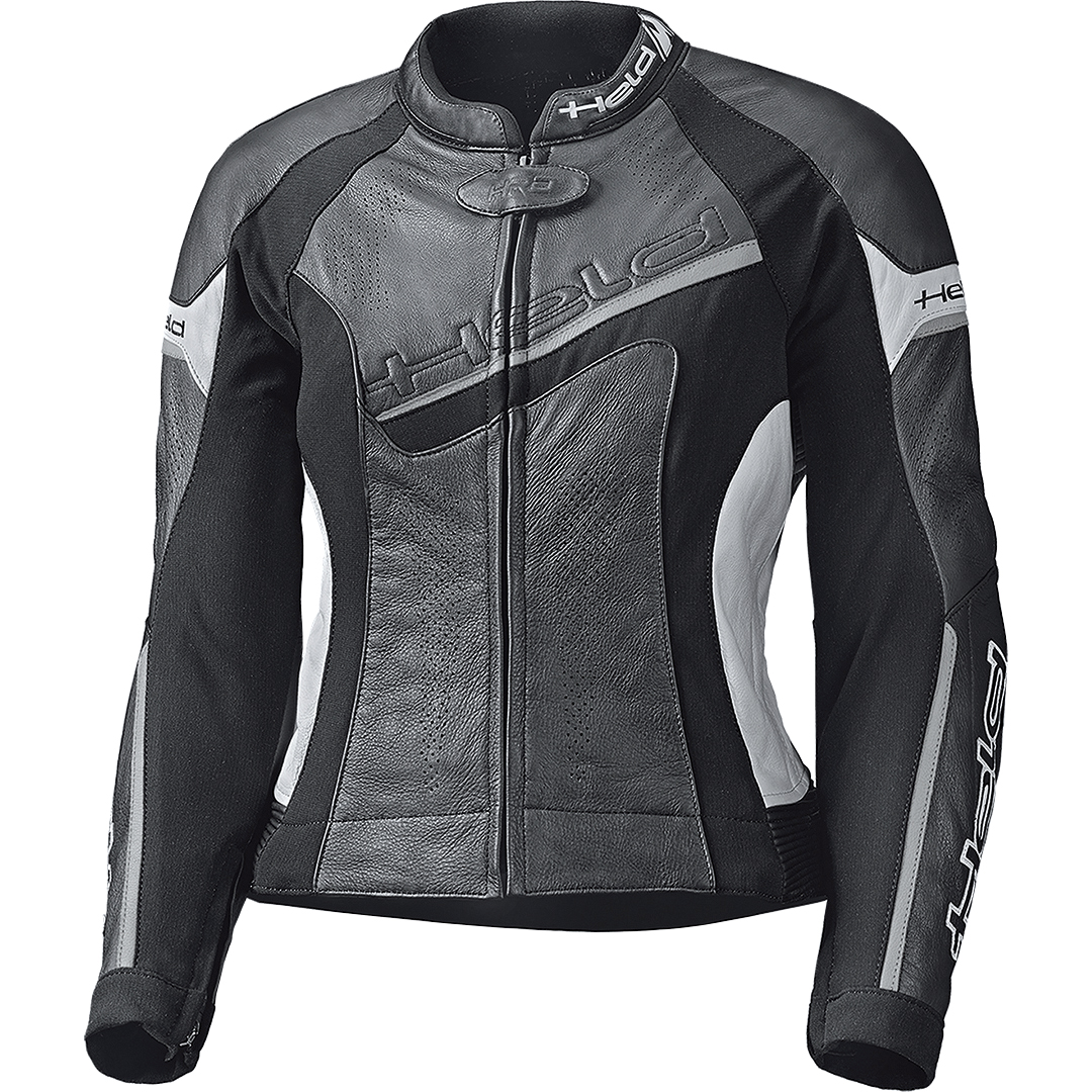 Held Debbie II Damen Lederjacke schwarz/weiß 84 (42 lang) - Motorradbekleidung - Sport Motorradbekleidung