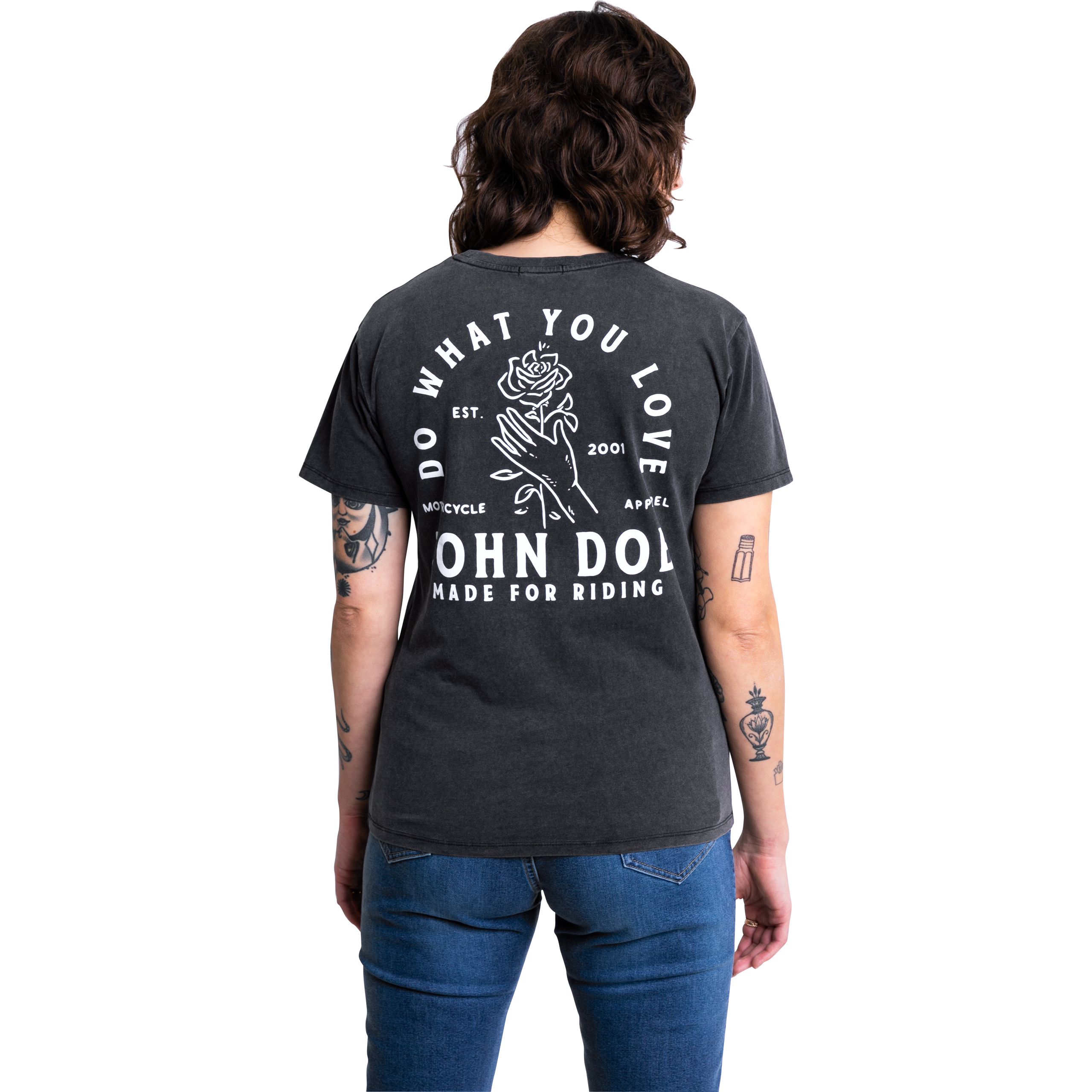 John Doe-T-Shirt Damen Rose Fade Out schwarz M-8021311999001109