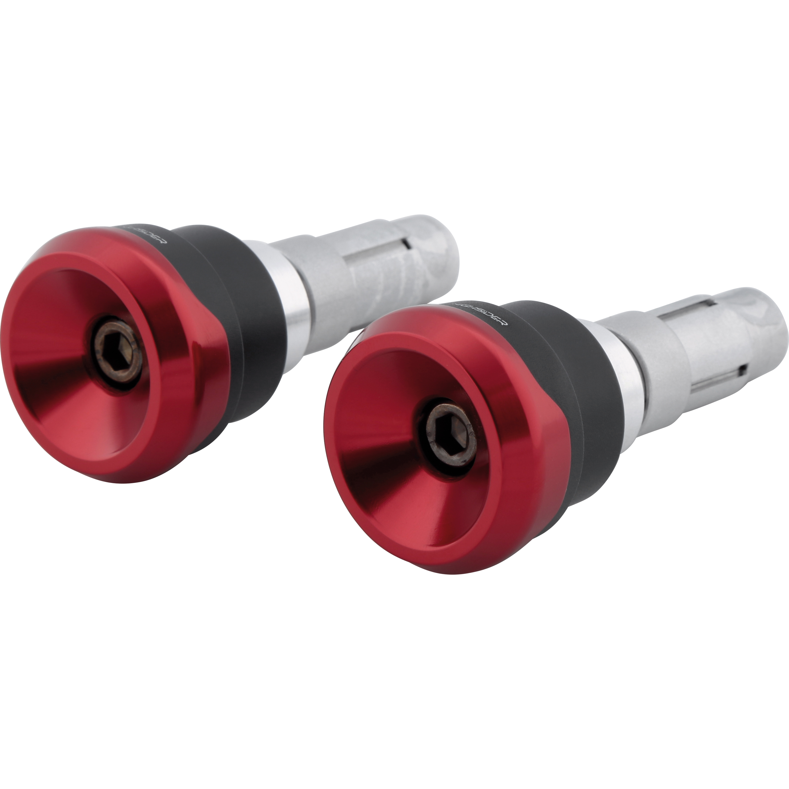 Highsider Lenkergewichte für 12-22mm AKRON LS mit Aufnahme rot/schwarz - Motorradteile & Ersatzteile - Lenker, Griffe & Hebel