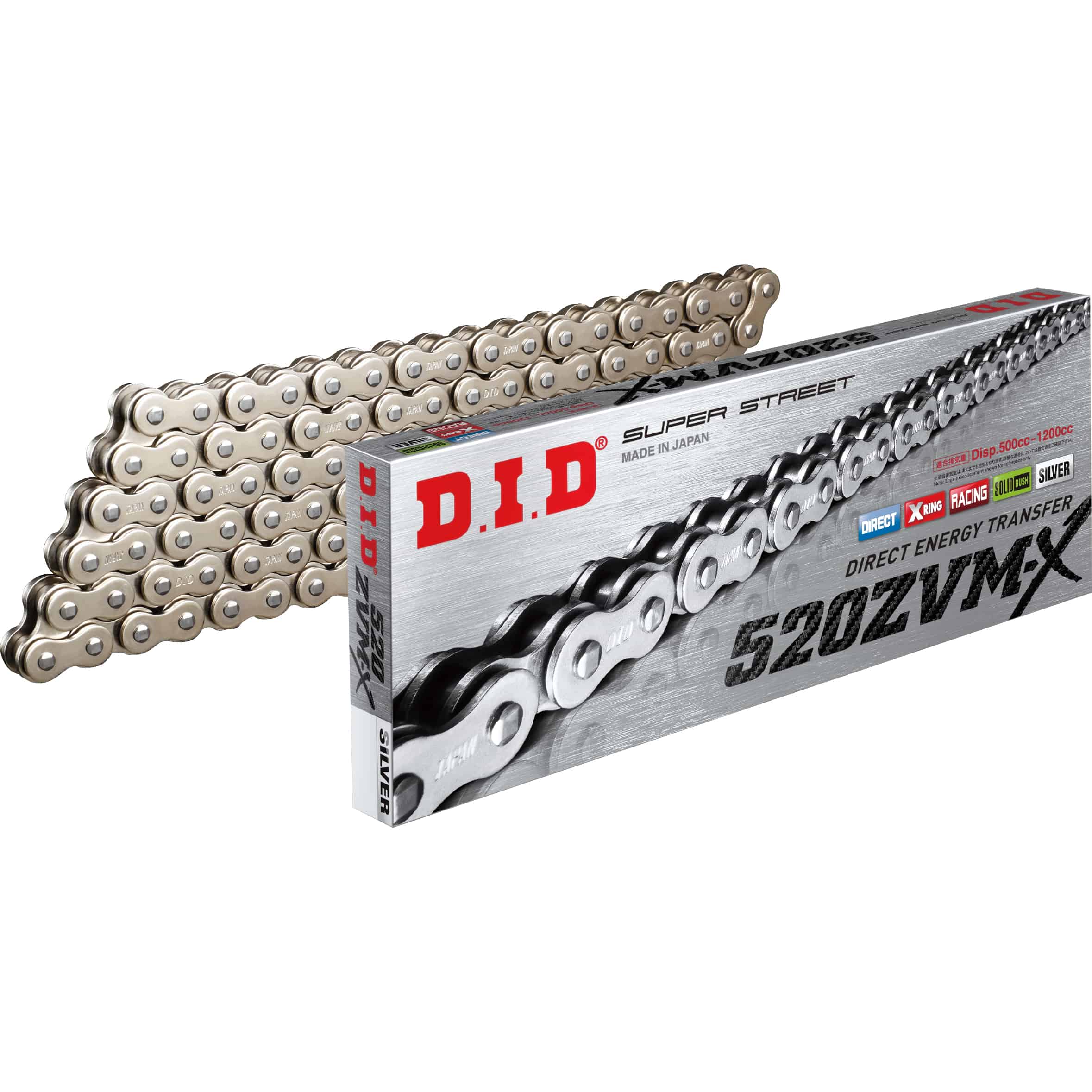 Kit chaîne D.I.D. 520ZVM-X(S&S) rivet X 16/47/112 pour BMW F/G 650 GS/