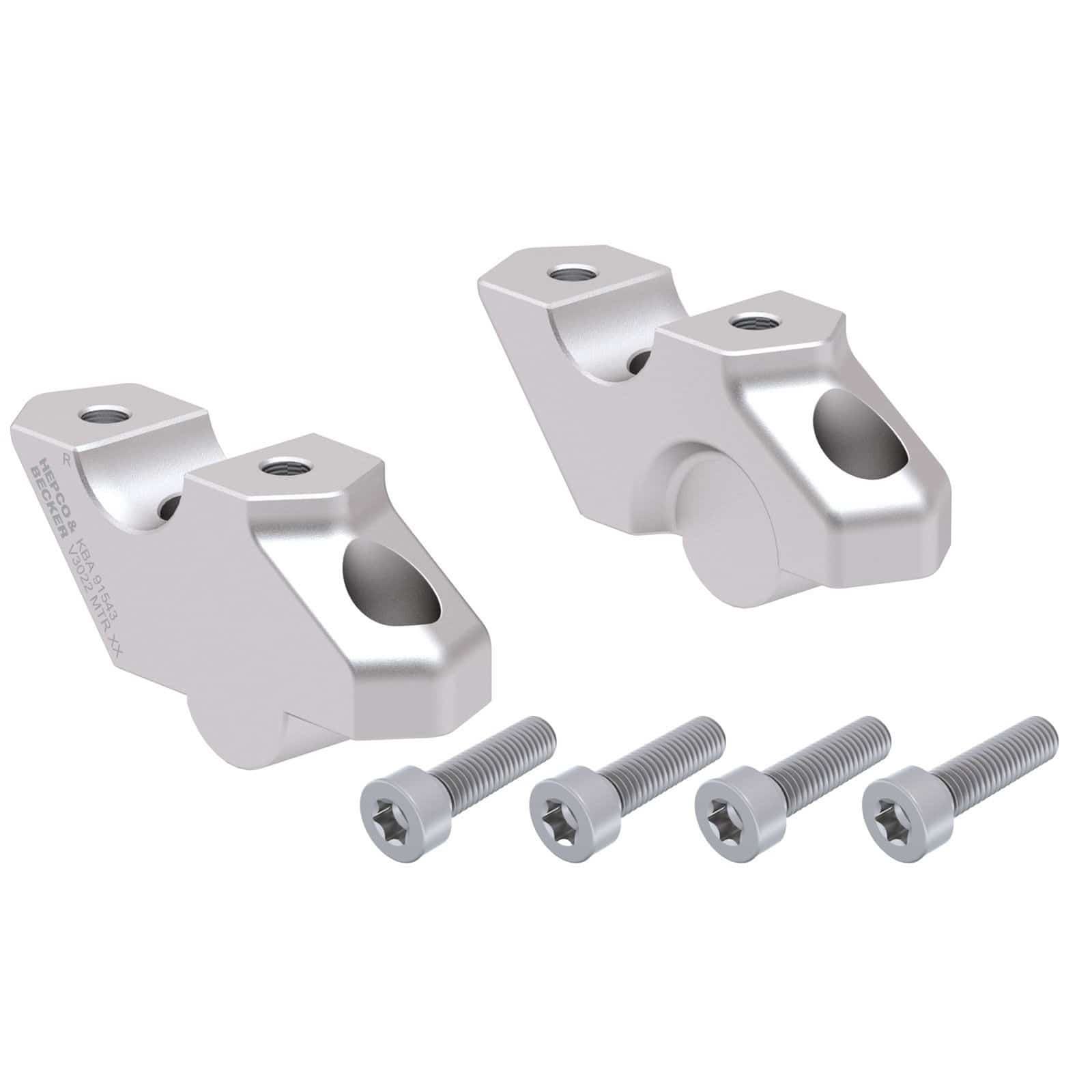 Hepco & Becker déport de guidon 30/22mm argent pour BMW F 800 GS 2024-