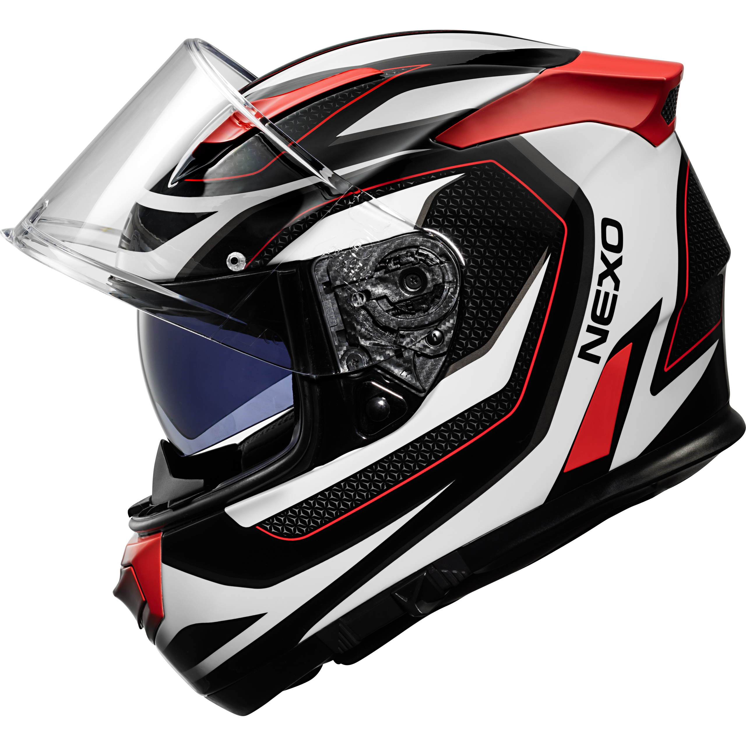 Nexo-Integralhelm Fiberglas Sport III Rot Dekor L-4603691999031010