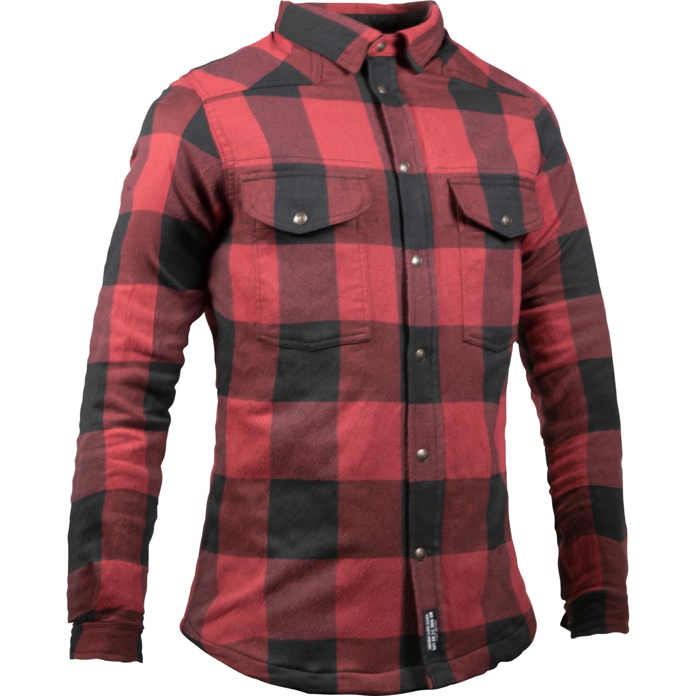 John Doe Damen Motoshirt Hemd schwarz/rot S - Motorradbekleidung - Motorradjacken