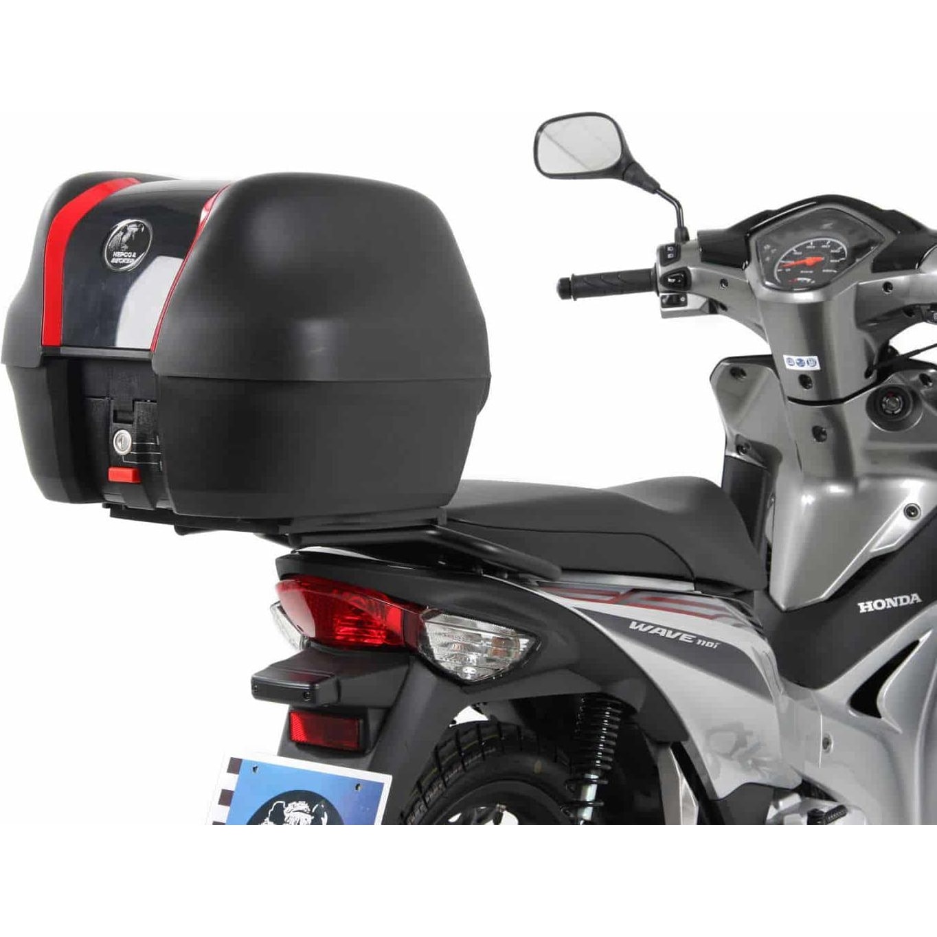 Hepco & Becker Gepäckträger mit Topcase TC30 für Honda Wave 110 2012-2016 - Motorradzubehör - Motorradgepäck