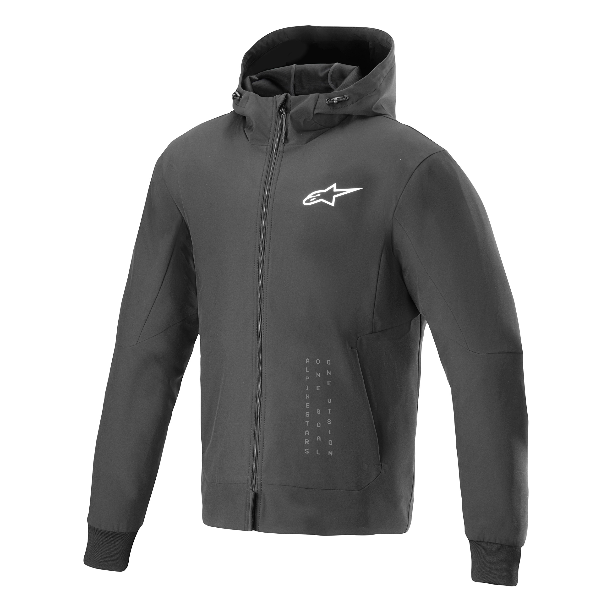 Alpinestars Radium Tech Hoodie schwarz/weiß M - Motorradbekleidung - Motorradjacken