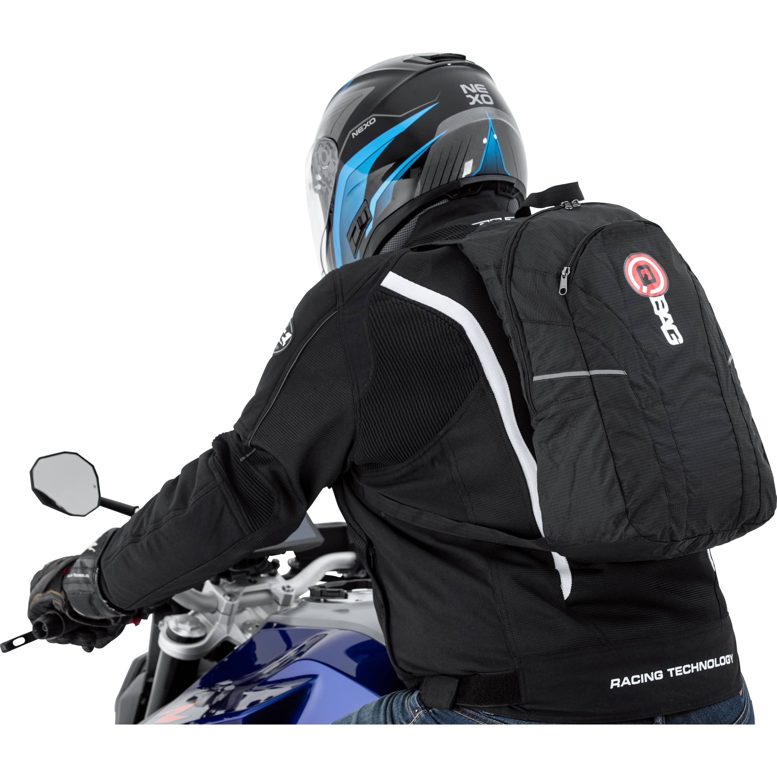 QBag-Daypack Falt-Rucksack 13 Liter schwarz-5730031190016005