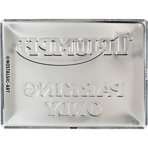Nostalgic-Art-Blechschild 30 x 40 cm Triumph - Parking Only-5743061207000205