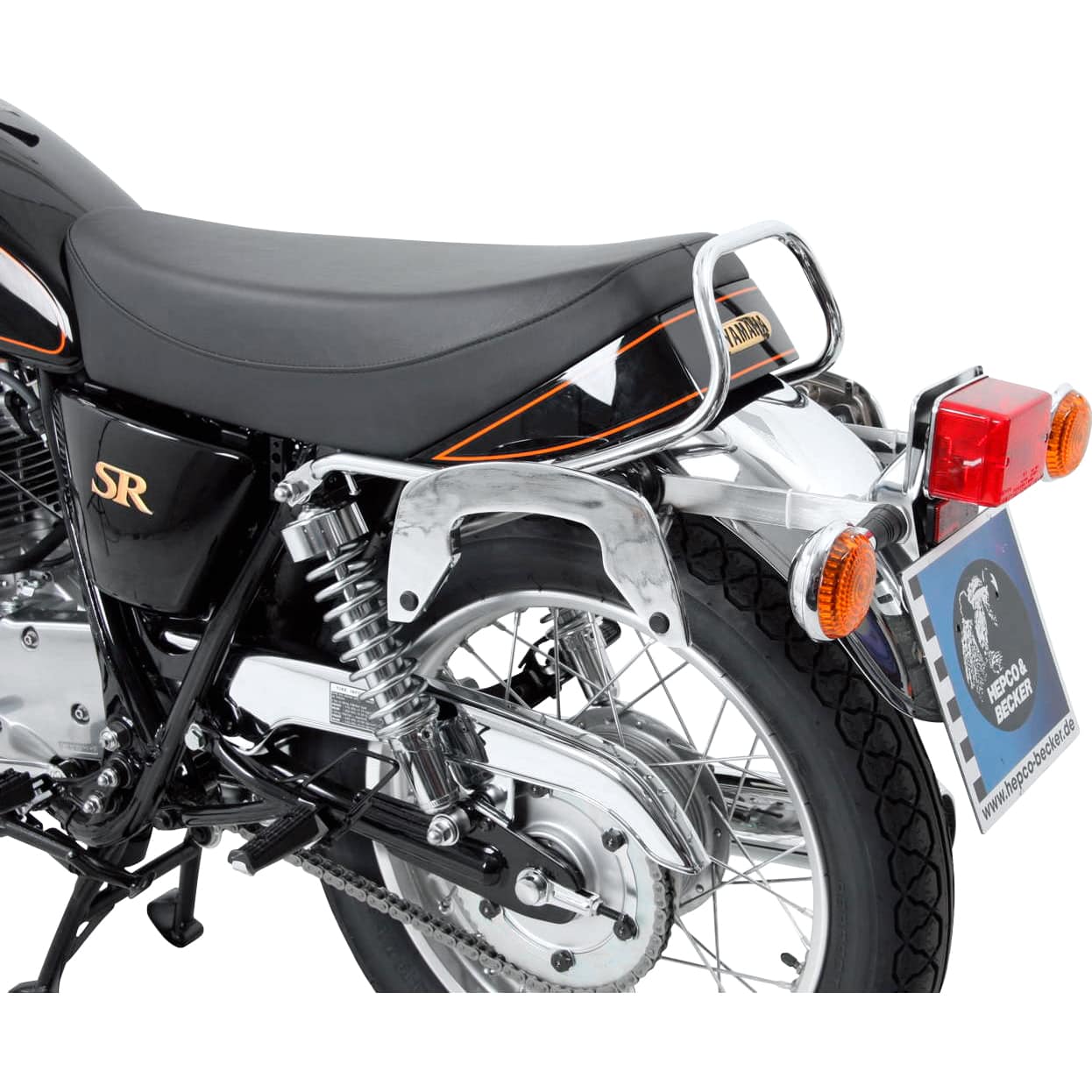 Hepco & Becker C-Bow Seitentaschenhalter chrom für Yamaha SR 400 - Motorradzubehör - Motorradgepäck