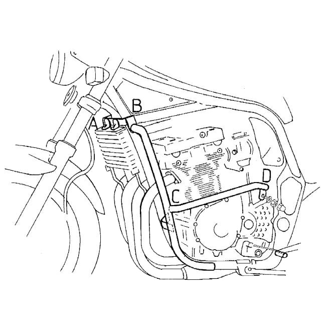 Hepco & Becker Sturzbügel schwarz für Suzuki GSF 1200 Bandit /S 1996-2000 - Motorradteile & Ersatzteile - Anbauteile