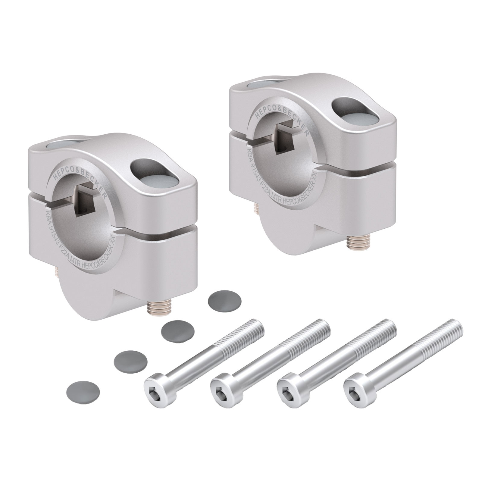 Hepco & Becker Lenkererhöhung 20mm silber für V 85 TT/Travel/Strada 2024- - Motorradteile & Ersatzteile - Lenker, Griffe & Hebel