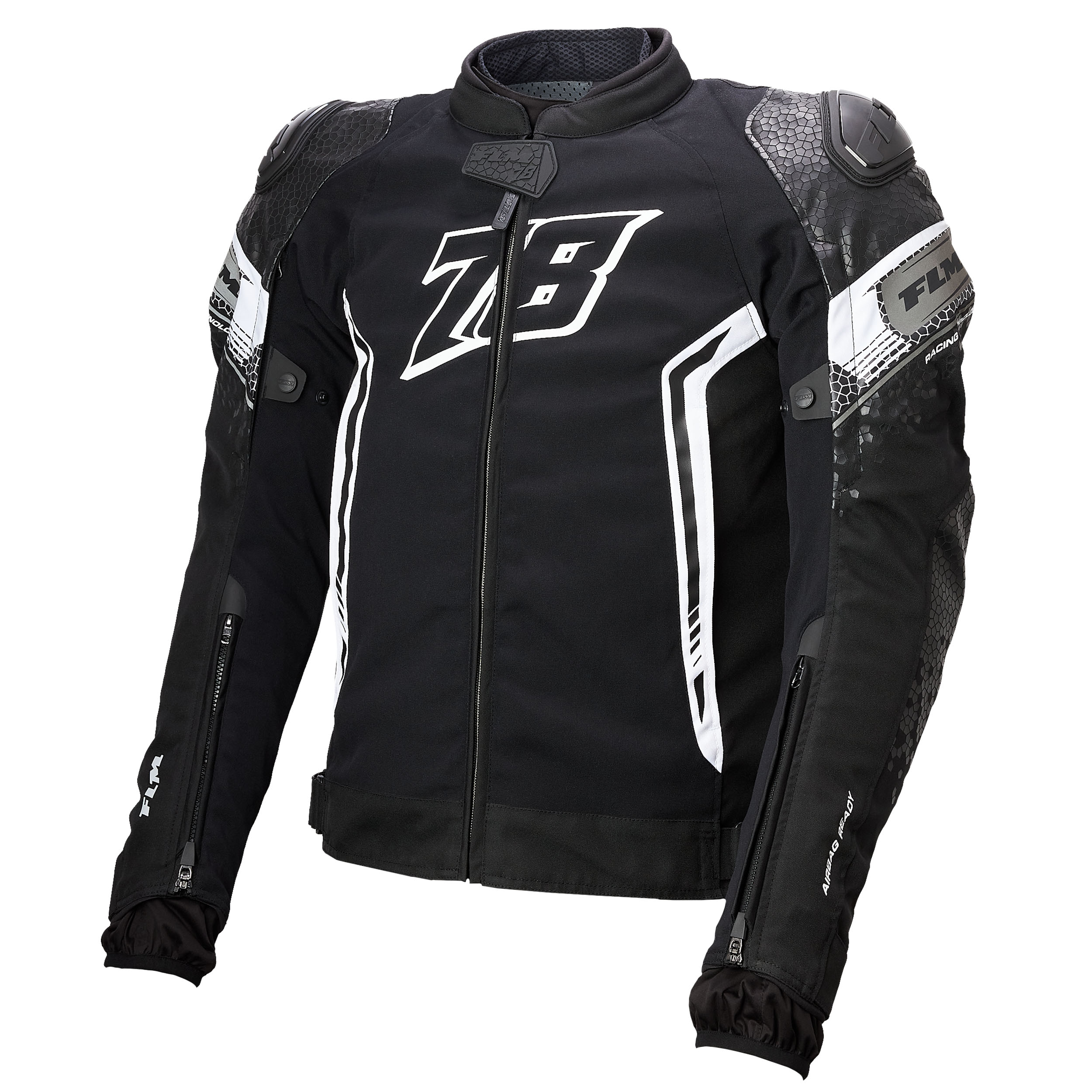 FLM Octane Textiljacke 2 schwarz/weiß