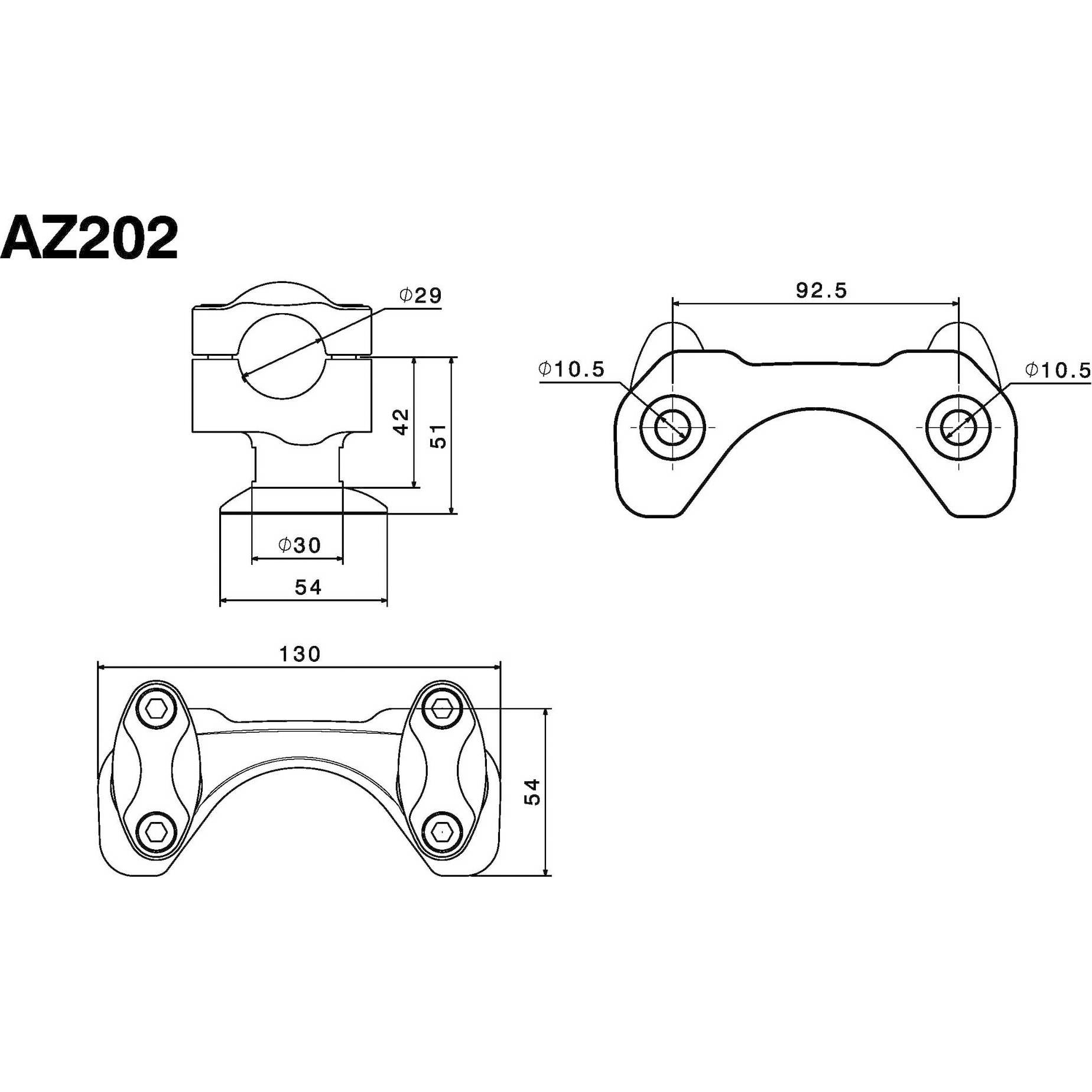 Rizoma-Conus Lenkerklemmen AZ202B für Ducati-5701531082010260
