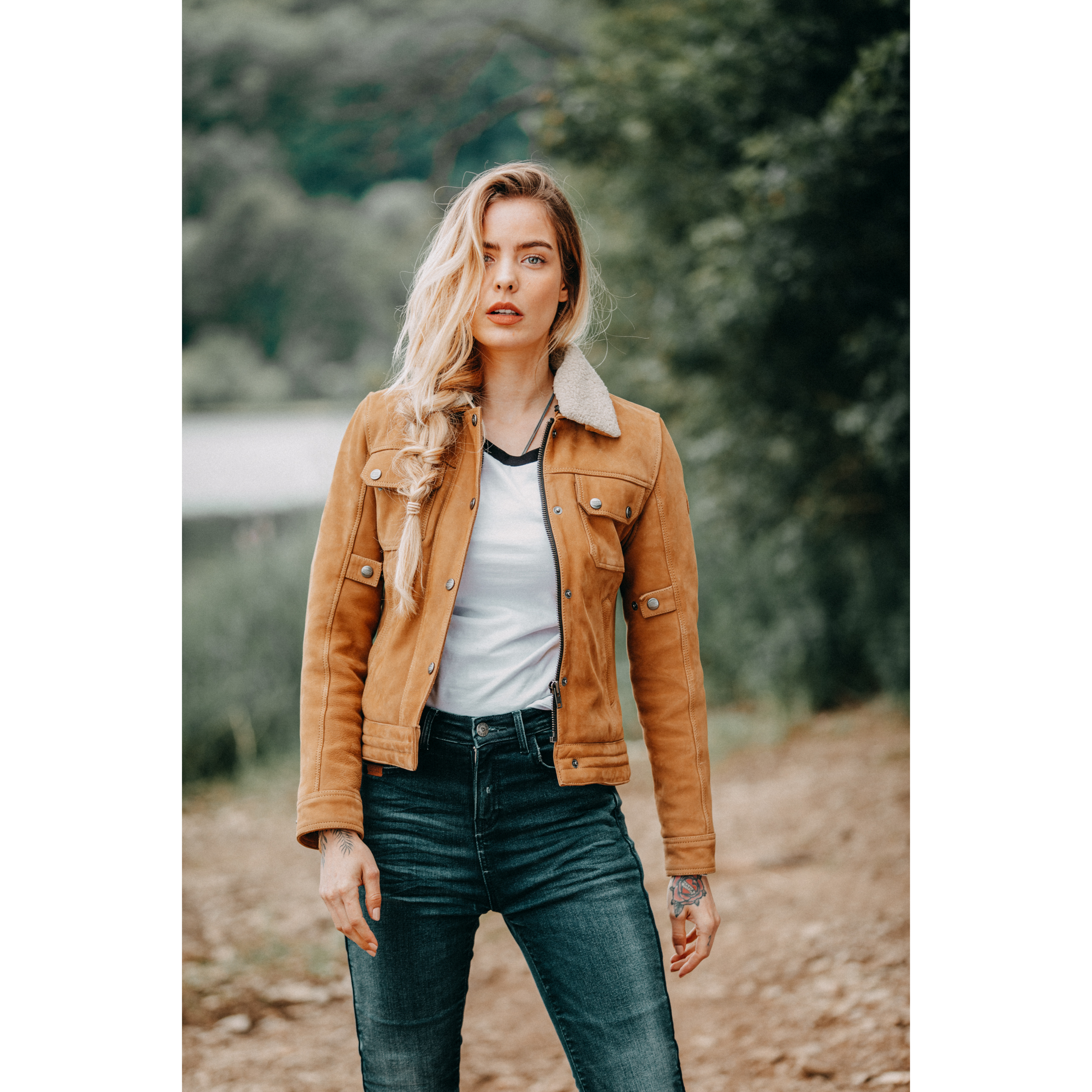 Spirit Motors-Brave Ebony Damen Lederjacke-1000121999013108