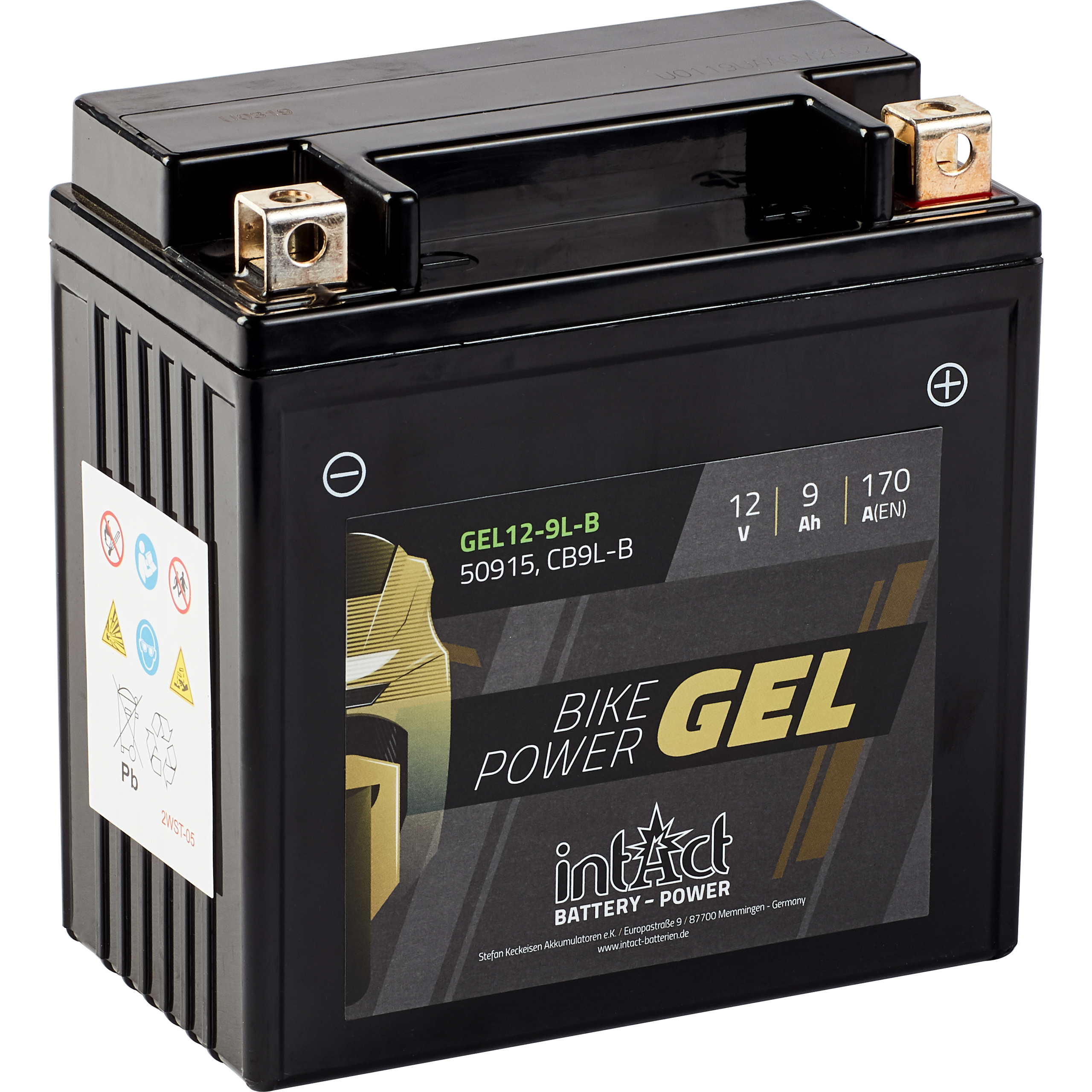 intAct Batterie Bike Power Gel geschlossen B9L-B 12 Volt, 9Ah (CB9 - Motorradteile & Ersatzteile - Batterien