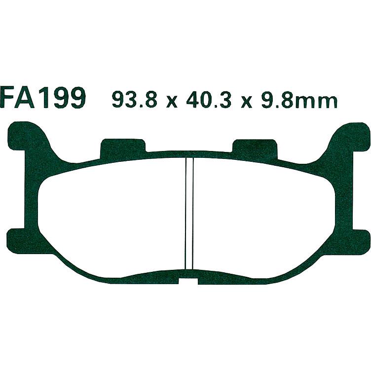 Hi-Q Bremsbeläge organisch FA199 93,8x40,3x9,8mm - Motorradteile & Ersatzteile - Bremsen