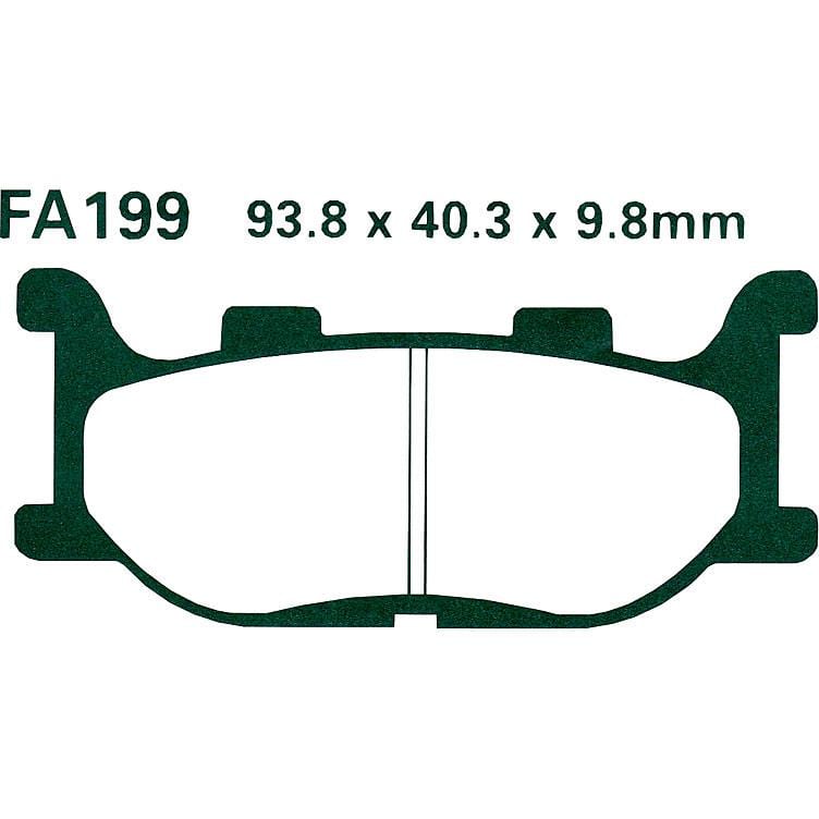 Hi-Q Bremsbeläge organisch FA199 93,8x40,3x9,8mm - Motorradteile & Ersatzteile - Bremsen