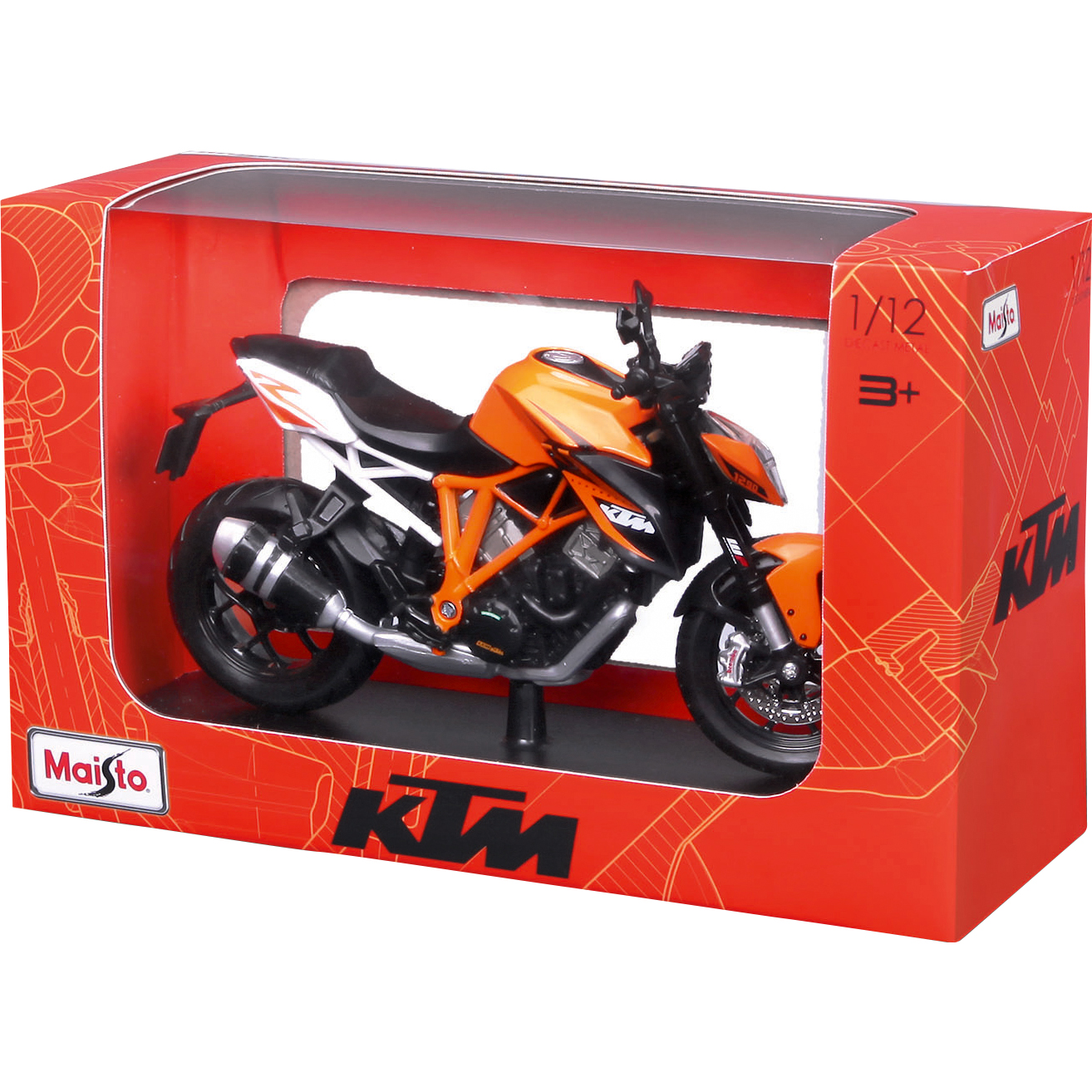 Maisto-1:12 KTM 1290 Super Duke R auf Sockel-5742451224999000