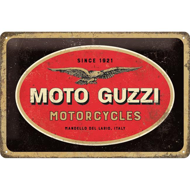 Nostalgic-Art-Blechschild 20 x 30 "Moto Guzzi - Logo Motorcycles"-5731241
