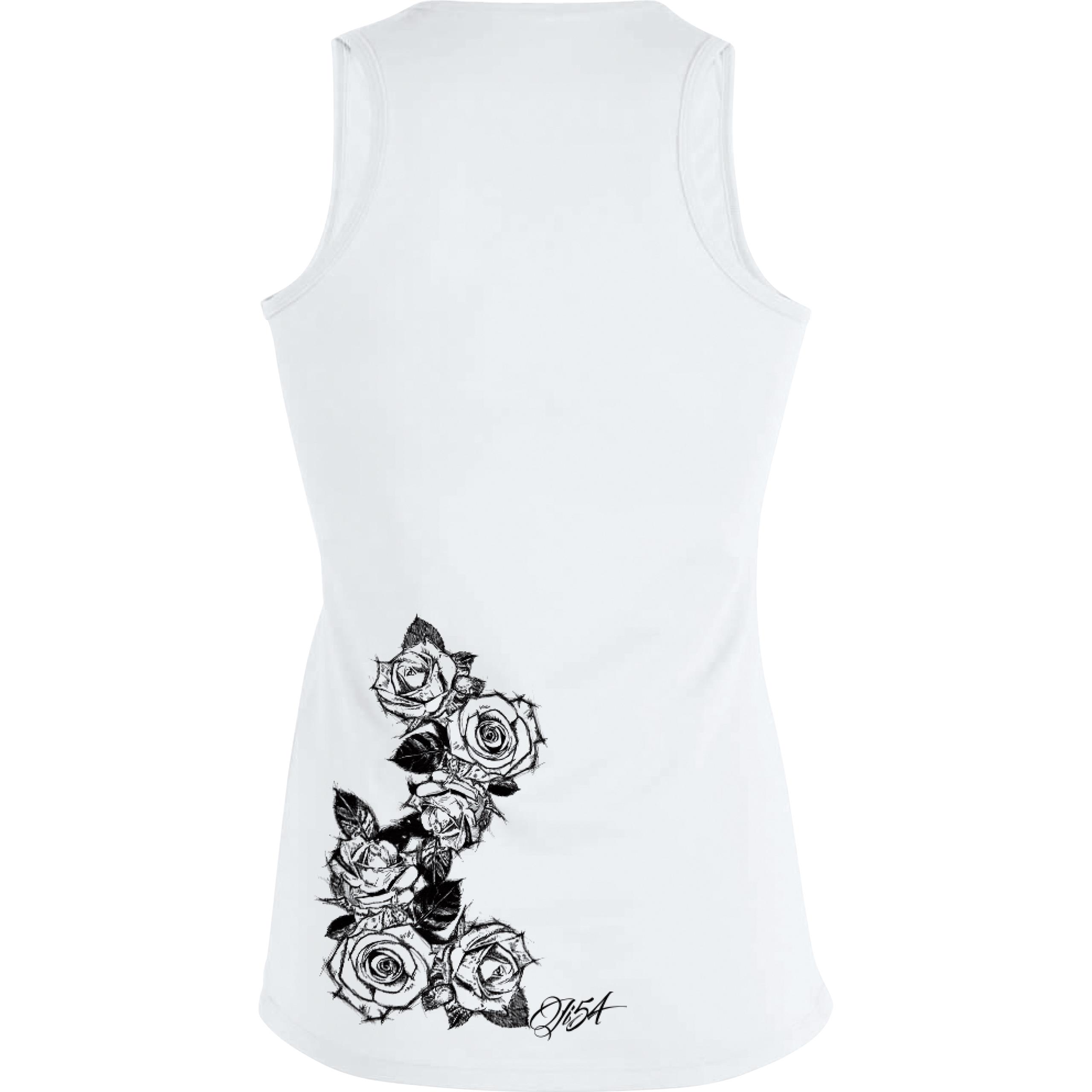 Jack's Inn 54-Damen Tanktop "Skull'n Roses" weiß S-8018571999004108