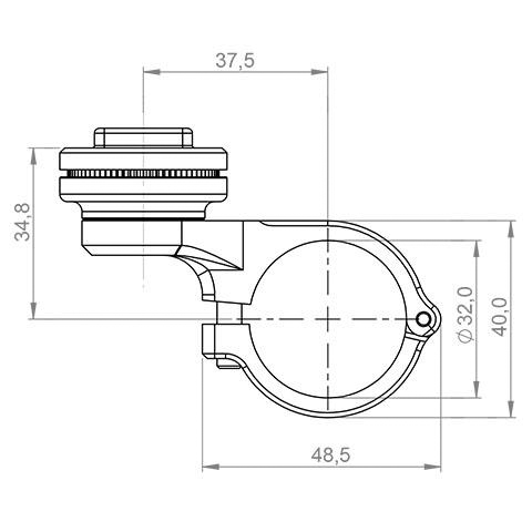 SP Connect-Moto Mount Pro SPC+ Motorradlenkerhalterung schwarz-5741511181010100