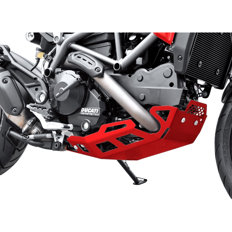 Zieger Motorschutz Alu rot für Ducati 821 Hypermotard /-strada - Motorradteile & Ersatzteile - Verkleidungen & Abdeckungen