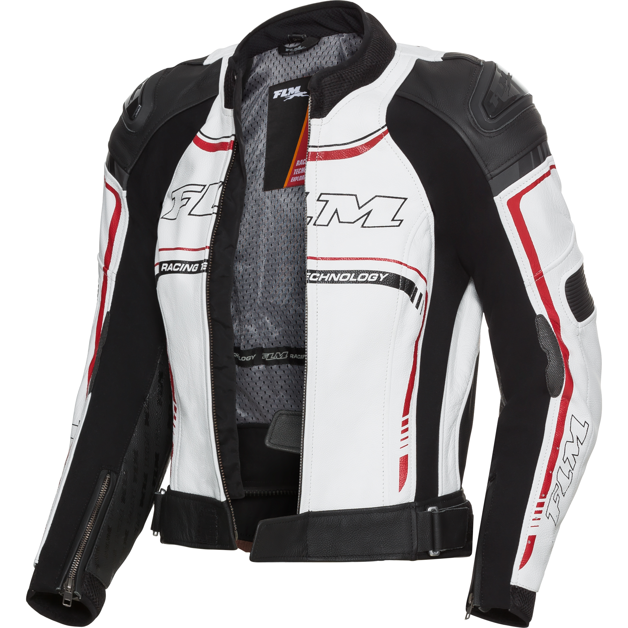 FLM-Sports Damen Lederkombijacke 3.1 schwarz/weiß 42-1005721999004408