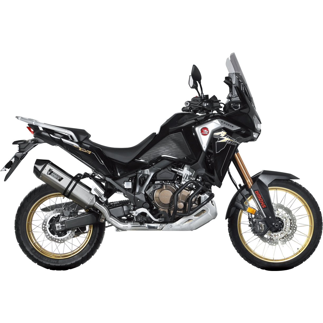 MIVV Speed Edge Auspuff H.079.LRX silber für CRF 1100 AT Adventur - Motorradteile & Ersatzteile - Auspuff