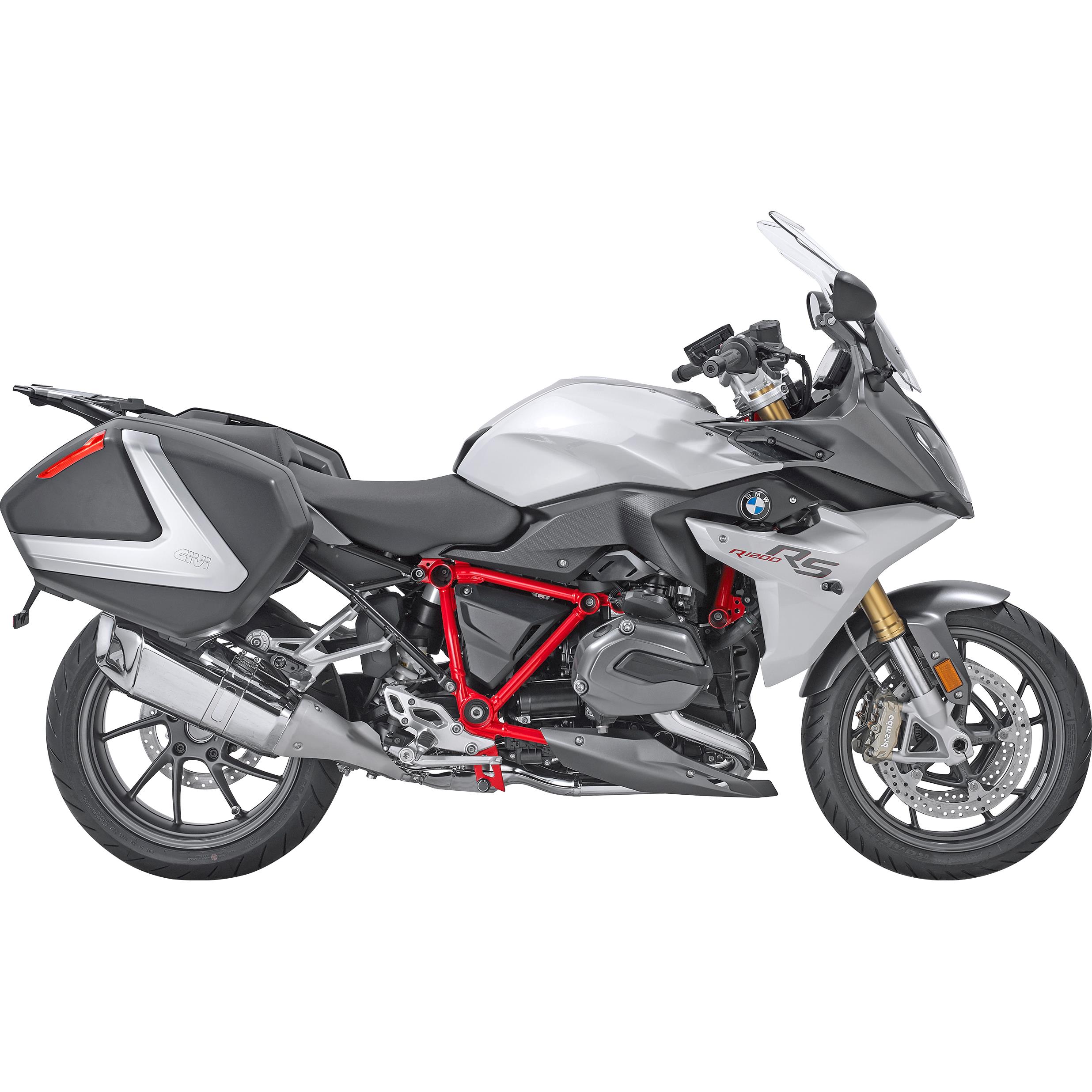 Givi-Monokey® Side Seitenkofferpaar V37N schwarz/silber/rot-5730861189002040