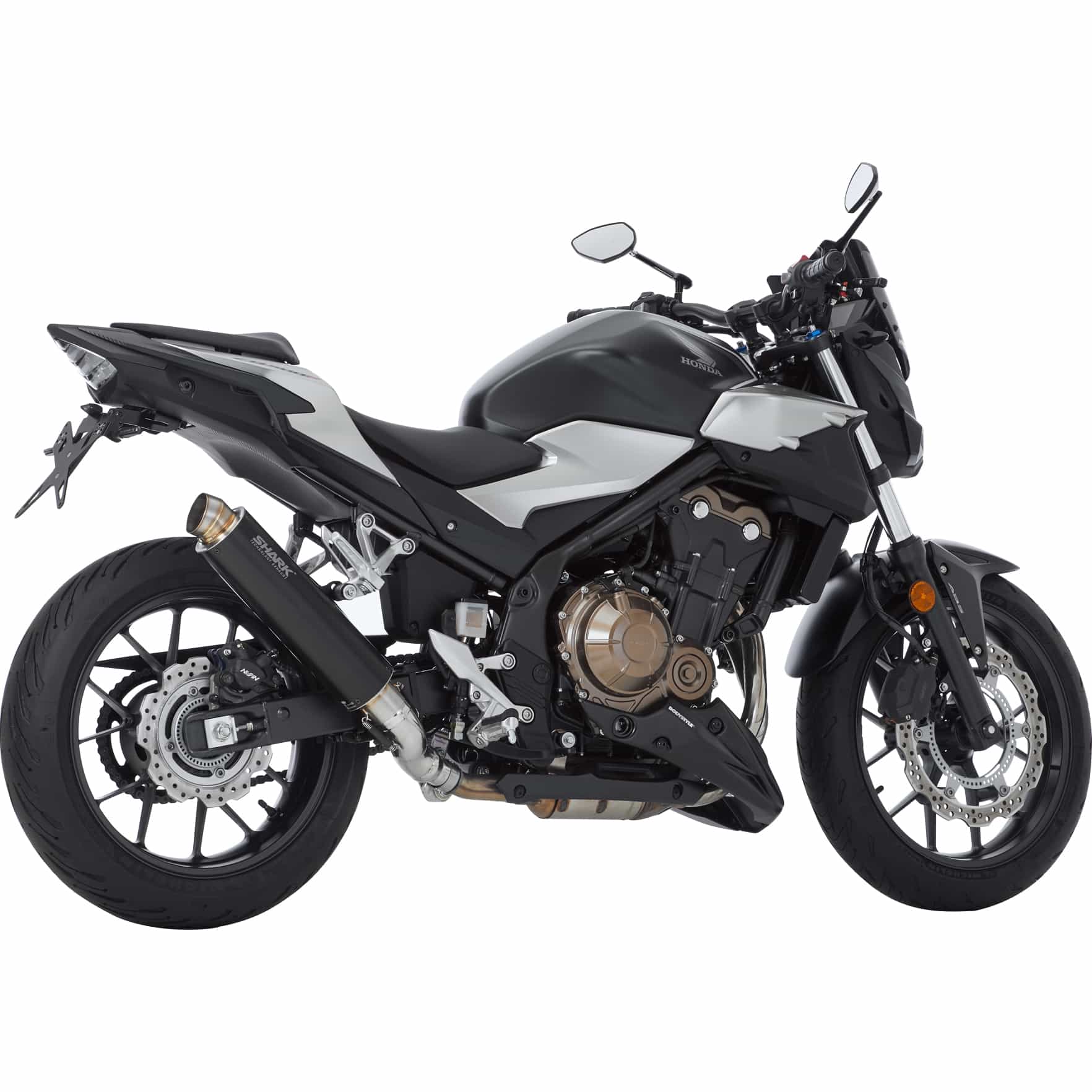 Shark exhaust SRC4 Auspuff schwarz 845103 für Honda CB/CBR/NX 500 2017-