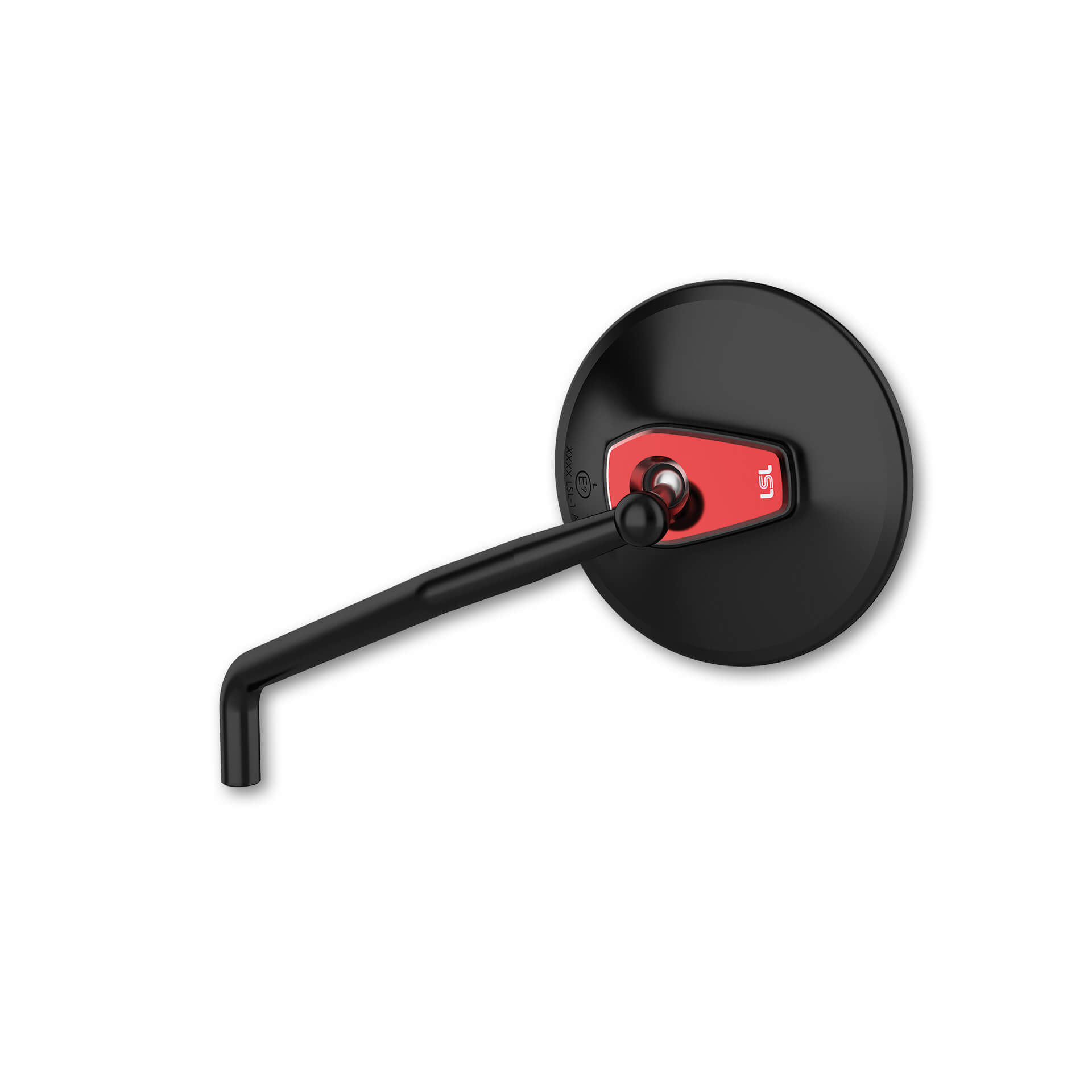 LSL Lenkerspiegelpaar M10x1,25R/R/L Ergonia Ø95mm schwarz/rot - Motorradteile & Ersatzteile - Motorradspiegel